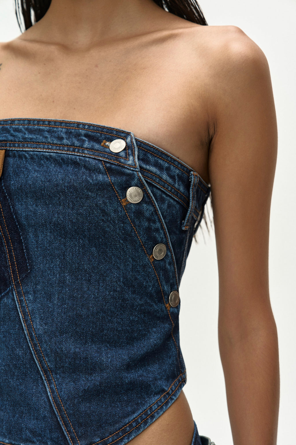 Andersson Bell - Denim Twist Bustier (Blue) product image 6 | TRAB K-Fashion Australia