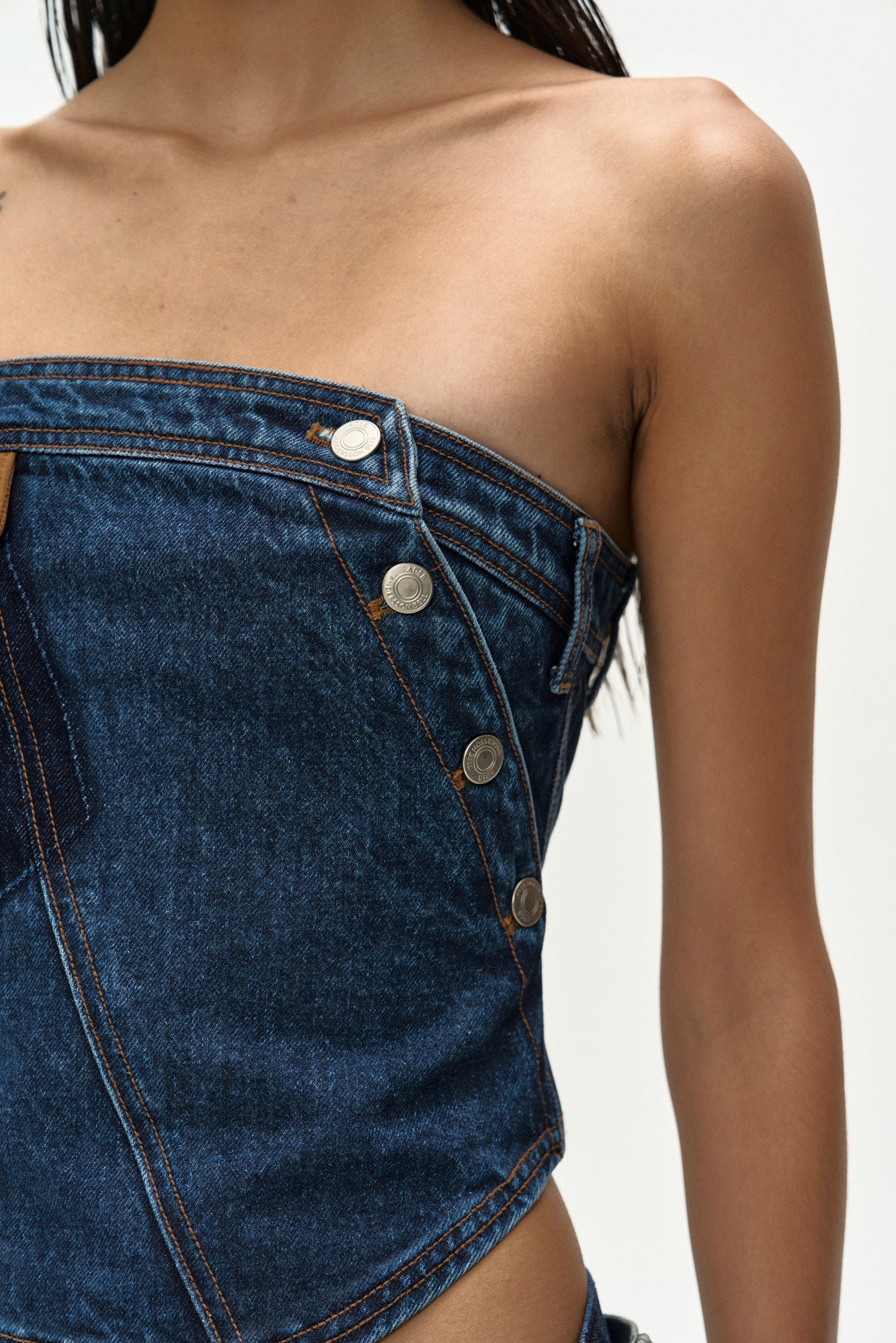 Andersson Bell - Denim Twist Bustier (Blue) product image 6 | TRAB K-Fashion Australia