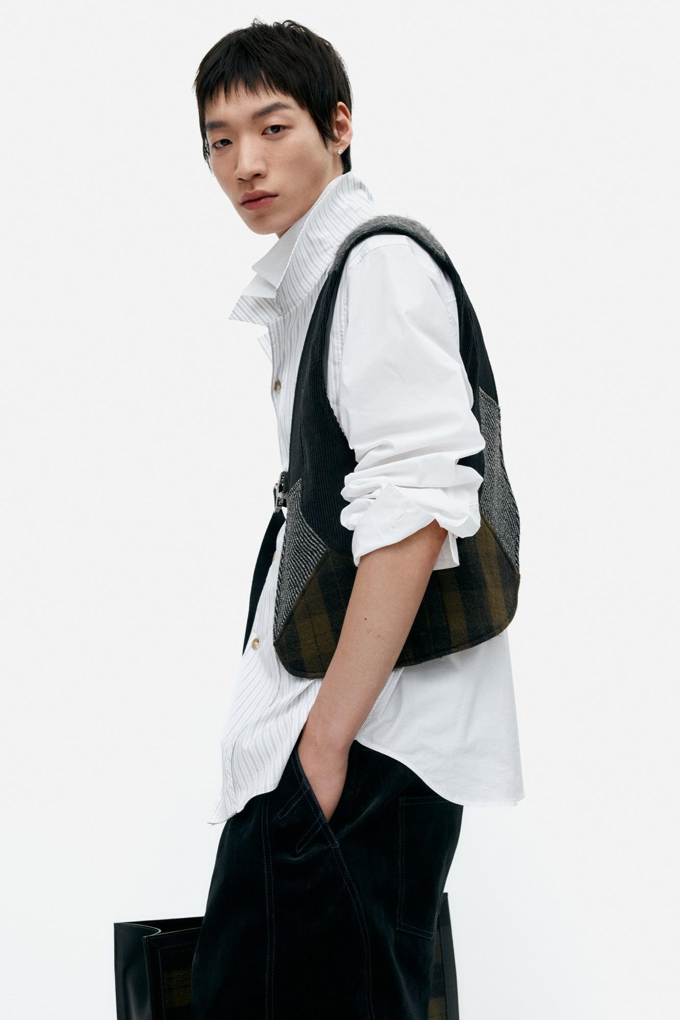 Andersson Bell - Patchwork One-Arm Vest (Multi) product image 4 | TRAB K-Fashion Australia