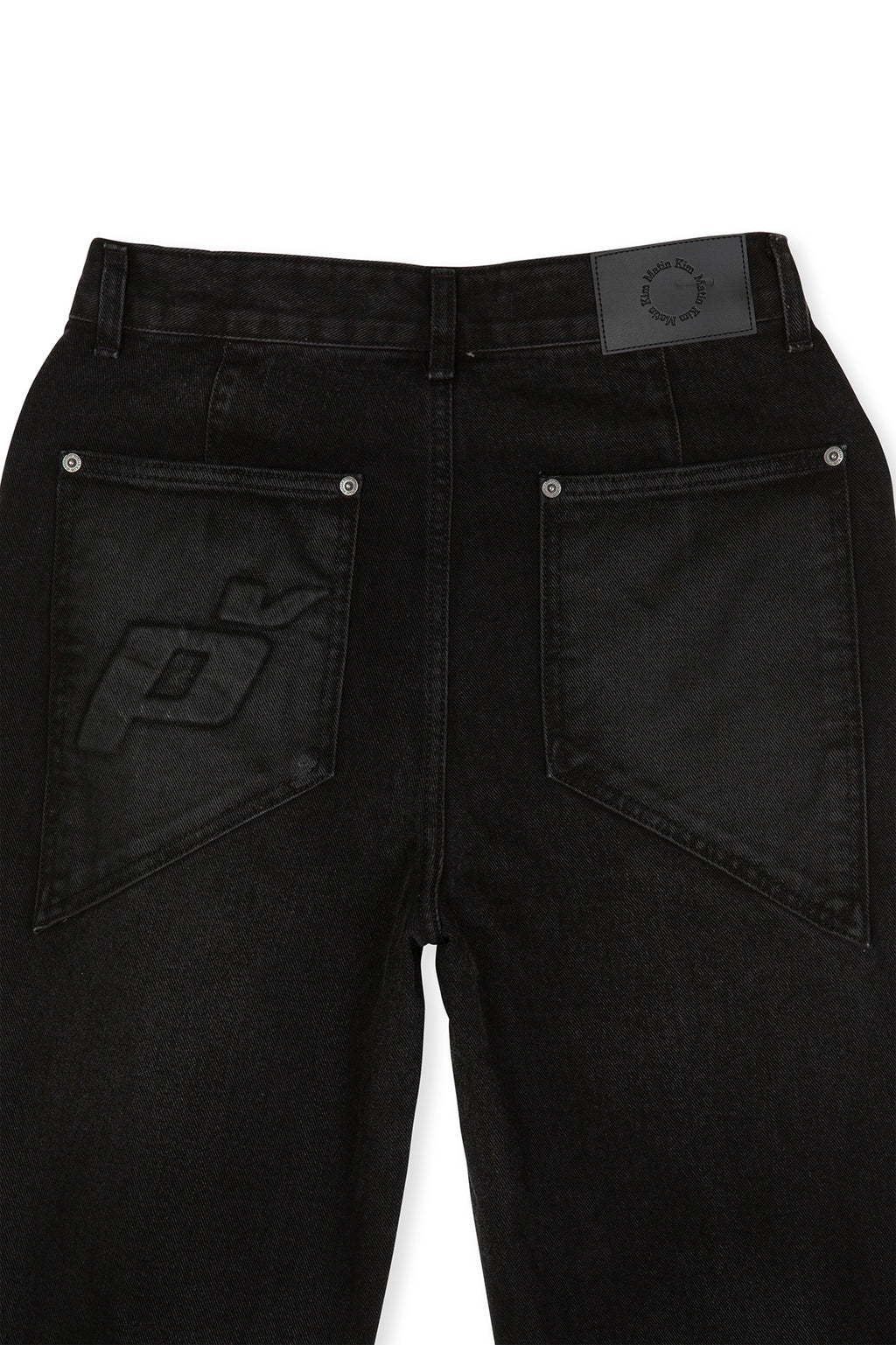 Matin Kim - Peaches Coating Washed Denim Pants (Black) product image 6 | TRAB K-Fashion Australia