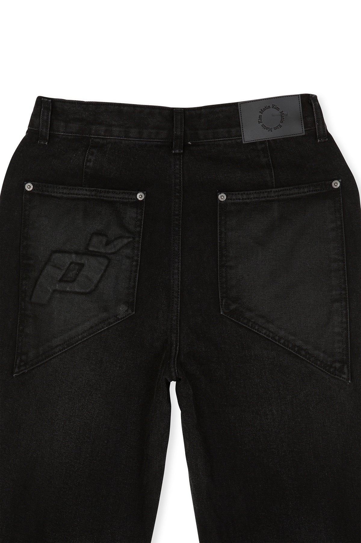 Matin Kim - Peaches Coating Washed Denim Pants (Black) product image 6 | TRAB K-Fashion Australia