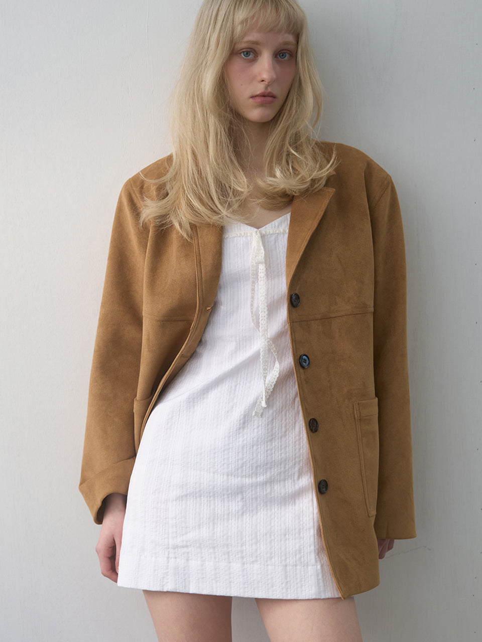Kijun - Essential Suede Jacket (Camel) product image 3 | TRAB K-Fashion Australia