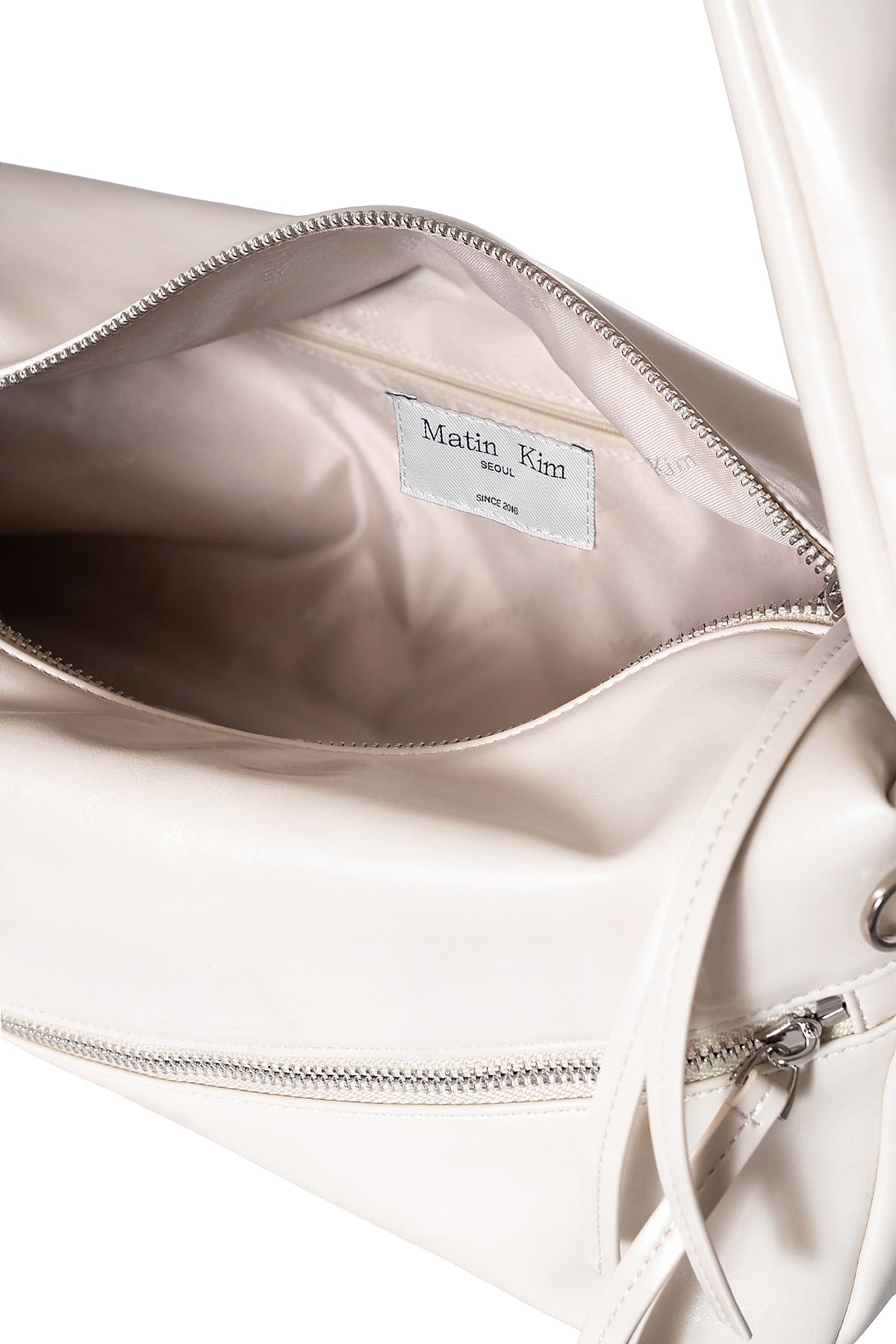 Matin Kim - Padded Diagonal Zipper Bag (Ivory) product image 5 | TRAB K-Fashion Australia