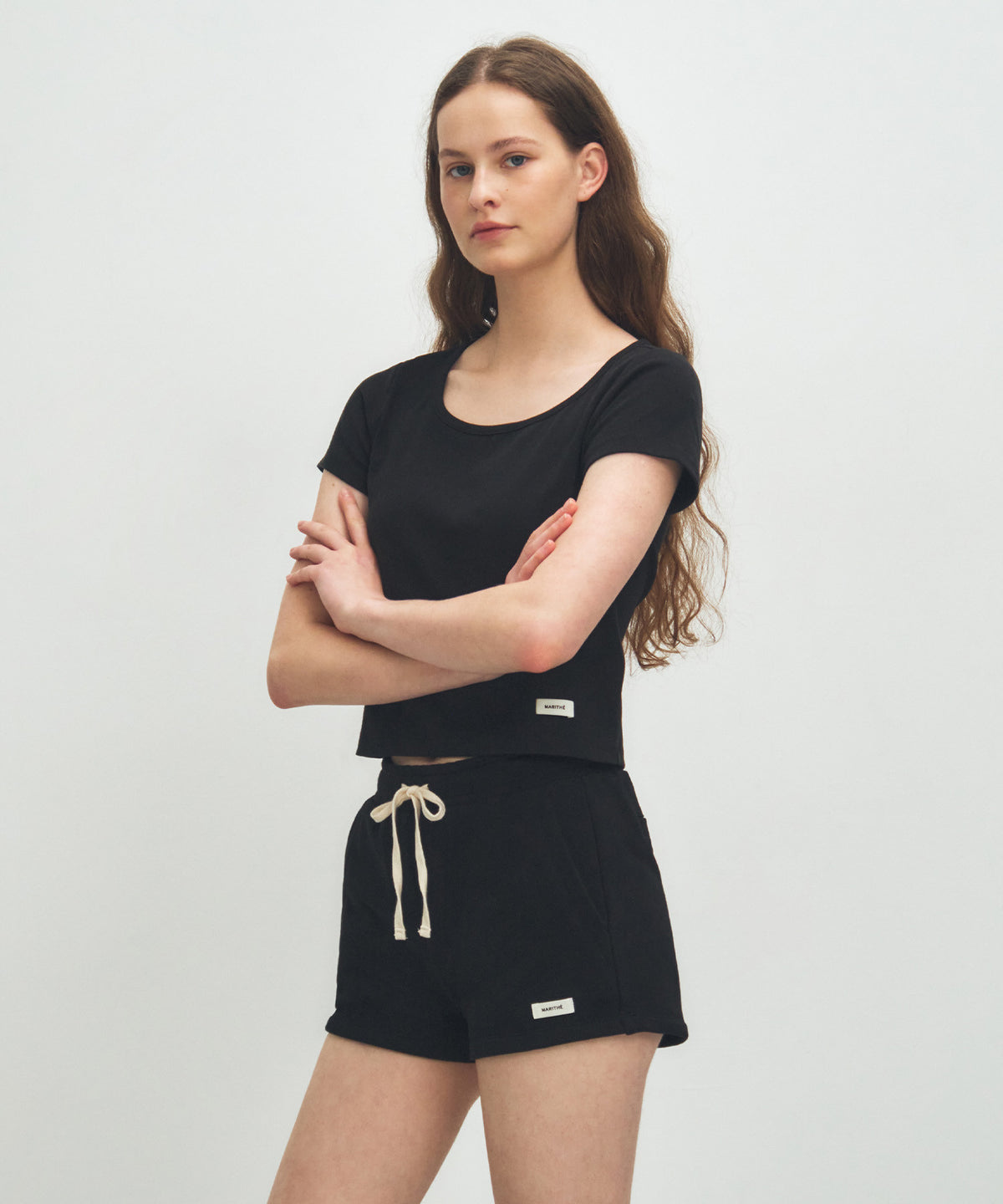 Marithe & Francois Girbaud - Basic Crop Tee (Black) product image 2 | TRAB K-Fashion Australia