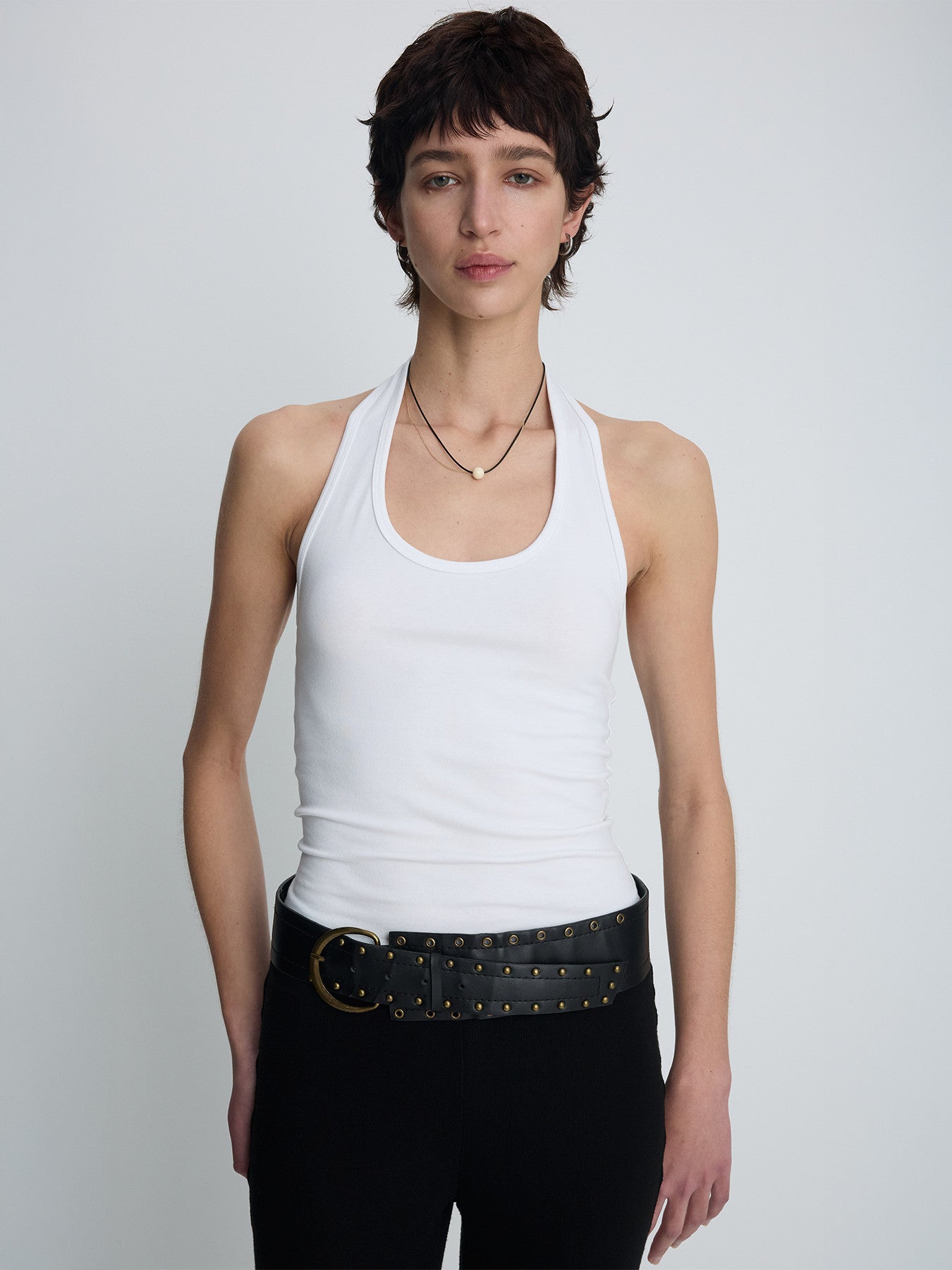 Tonywack - Halter-Neck Sleeveless Top (Off White) product image 3 | TRAB K-Fashion Australia