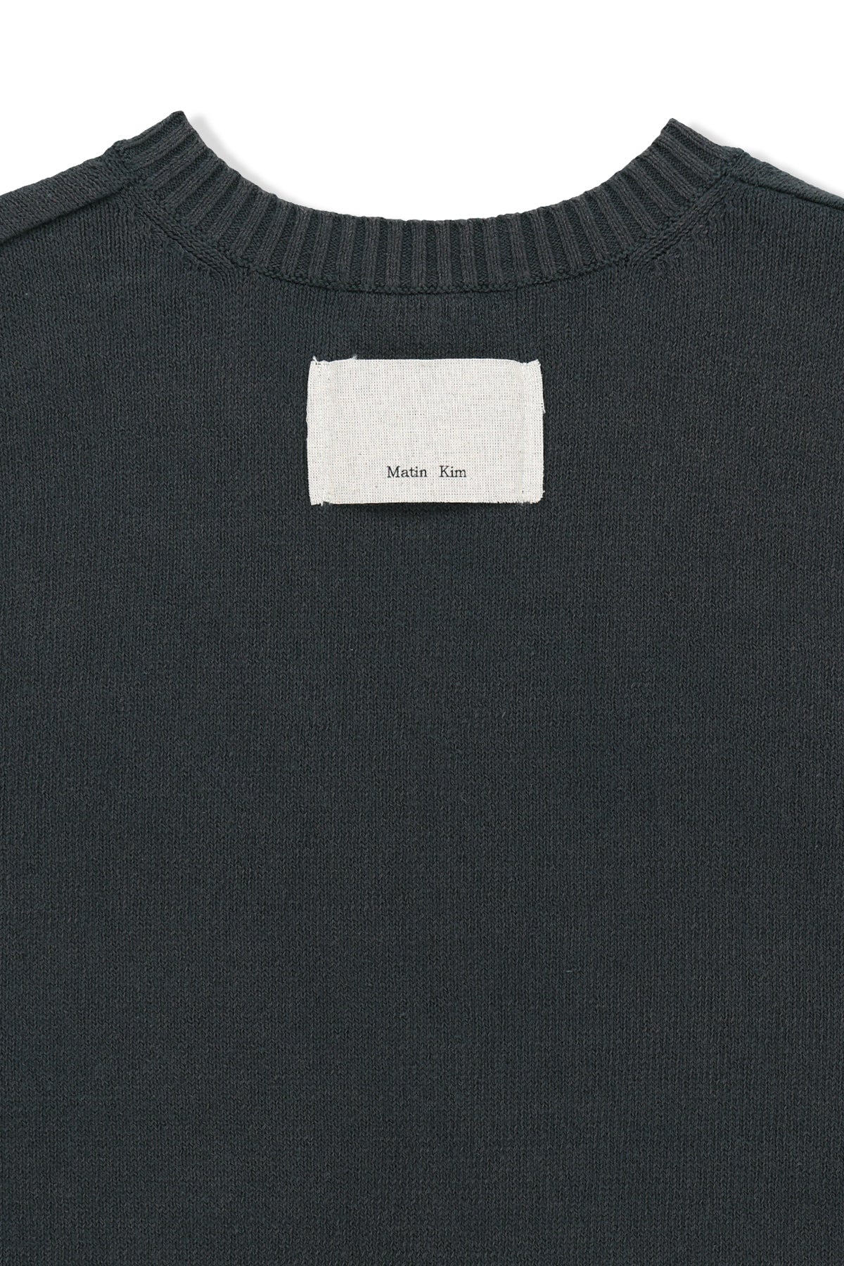 Matin Kim - Pocket Washed Knit Vest (Charcoal) product image 5 | TRAB K-Fashion Australia