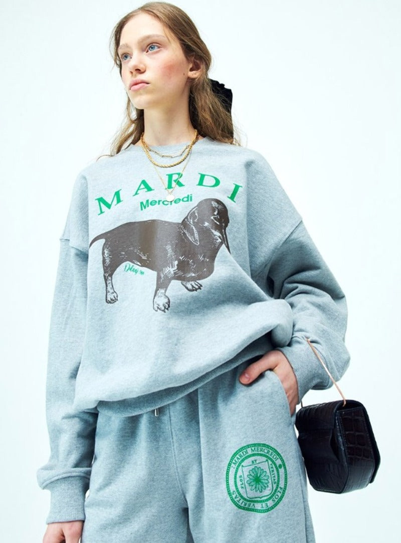 Mardi Mercredi - Sweatshirt Ddanji (Grey) product image 1 | TRAB K-Fashion Australia