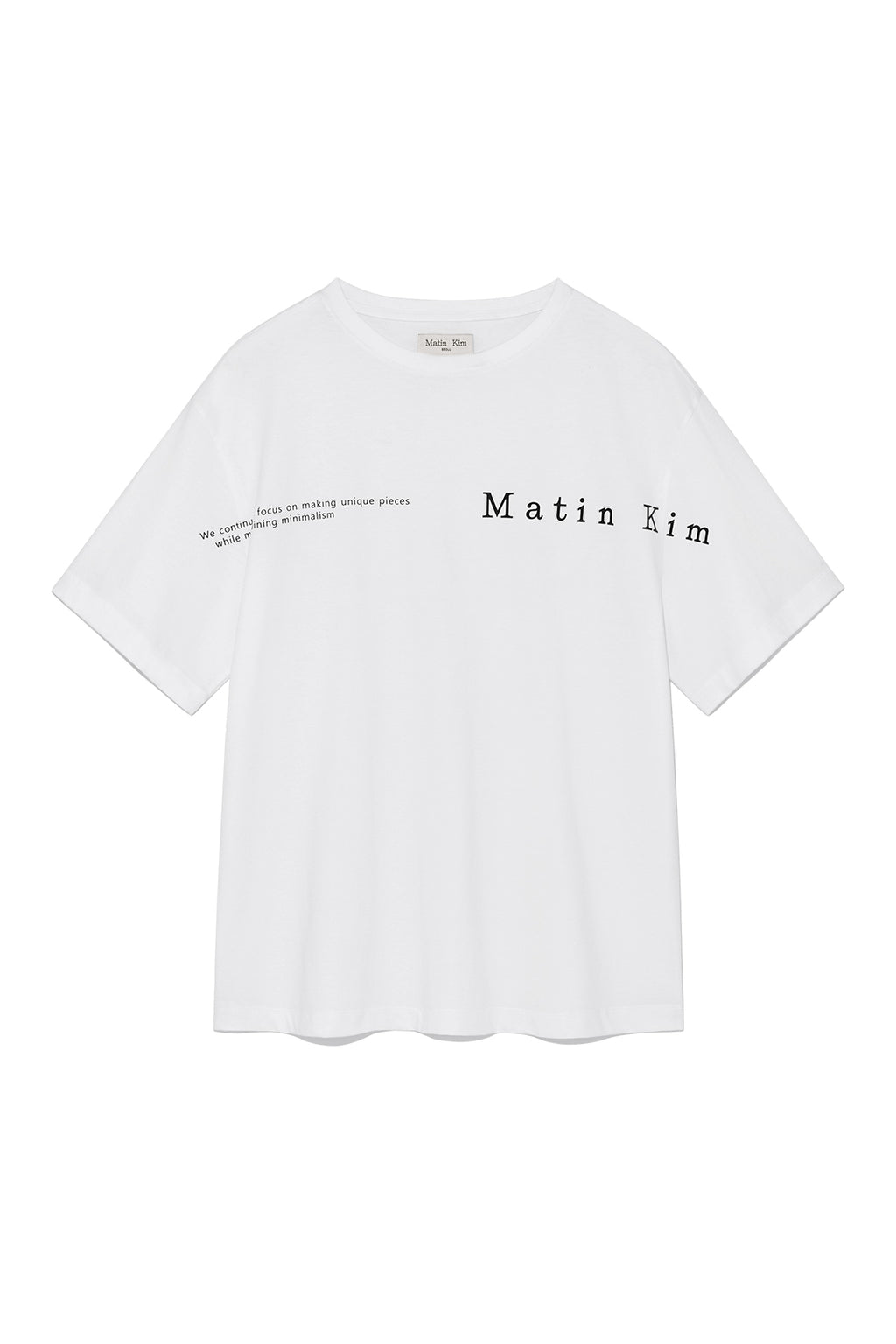 Matin Kim - Half Text Logo Top (Sky) product image 13 | TRAB K-Fashion Australia
