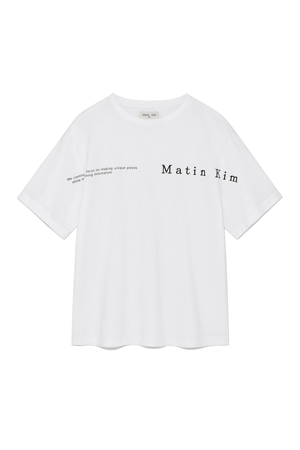 Matin Kim - Half Text Logo Top (Sky) product image 13 | TRAB K-Fashion Australia