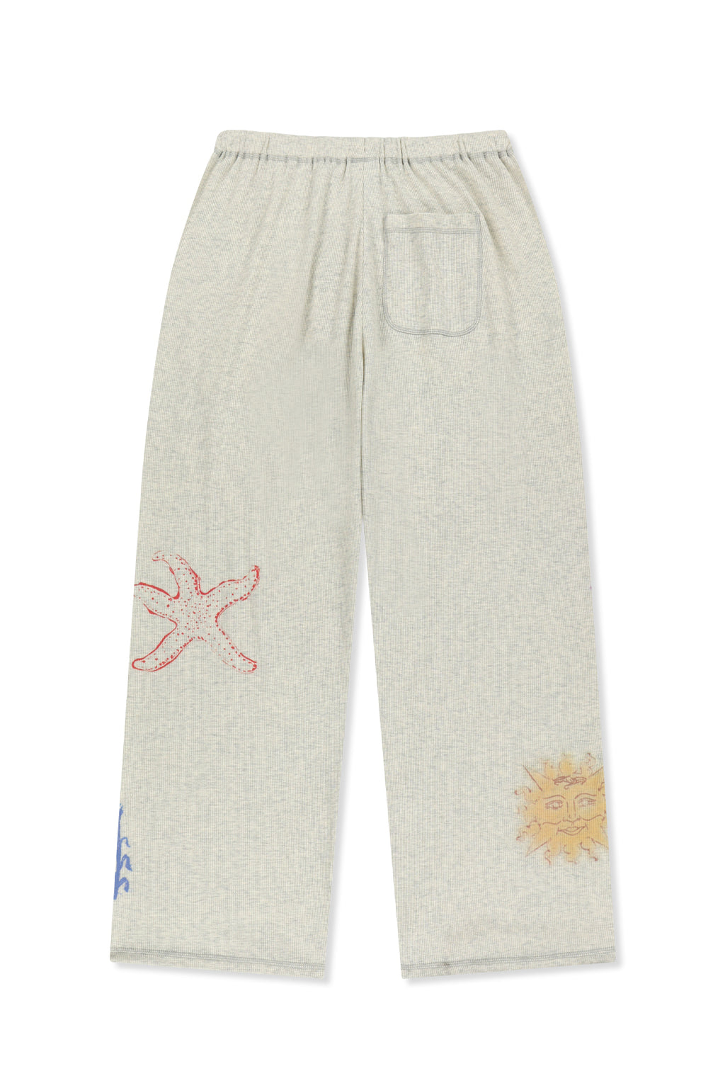 Matin Kim - Sketch Graffiti Waffle Pants (Light Beige) product image 3 | TRAB K-Fashion Australia
