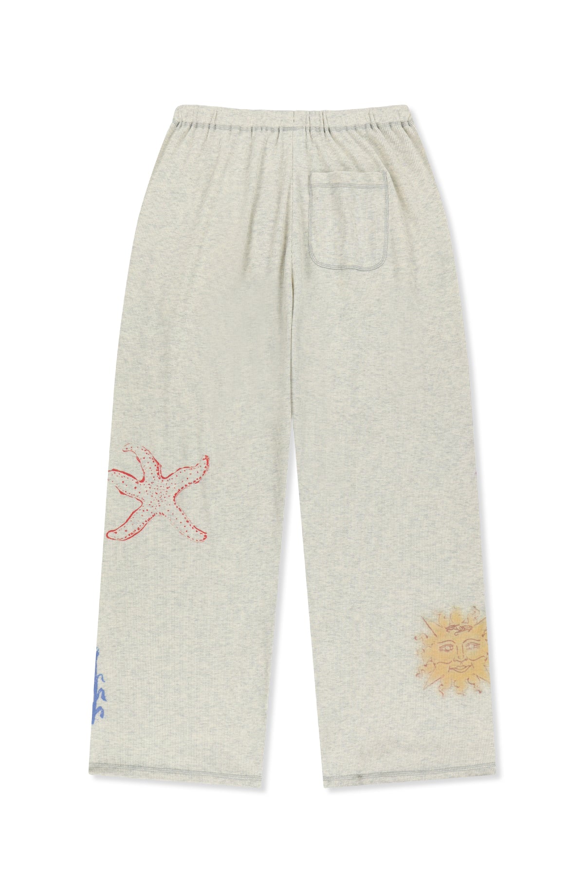 Matin Kim - Sketch Graffiti Waffle Pants (Light Beige) product image 3 | TRAB K-Fashion Australia