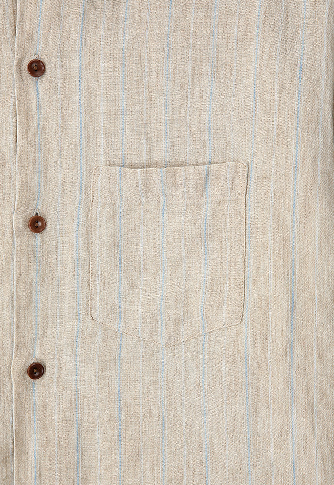 Art if acts - Linen Stripe Pocket Shirt (Beige) product image 10 | TRAB K-Fashion Australia