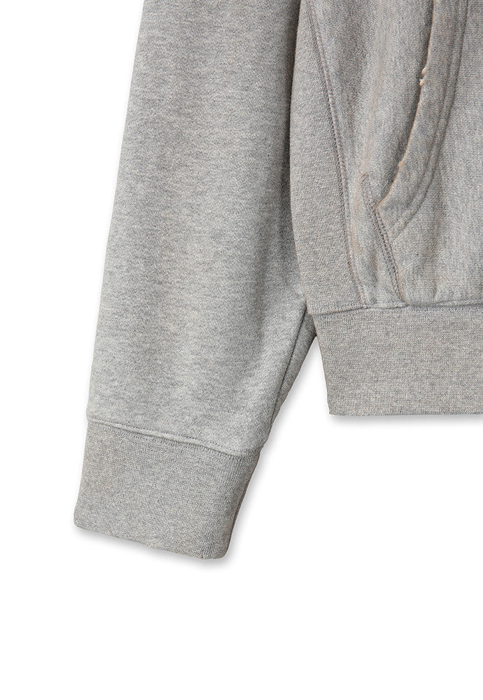 Art if acts - Garment Dyed Sweat Hooded Zip-Up (Melange Grey) product image 13 | TRAB K-Fashion Australia