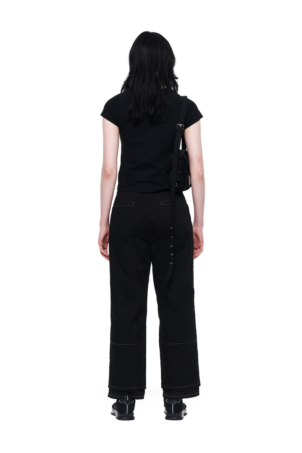 Matin Kim - Circle Logo Crop Top (Black) product image 7 | TRAB K-Fashion Australia