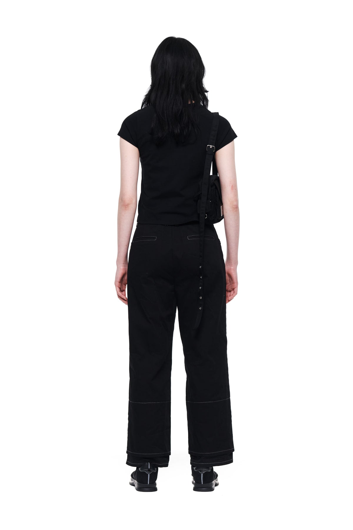 Matin Kim - Circle Logo Crop Top (Black) product image 7 | TRAB K-Fashion Australia