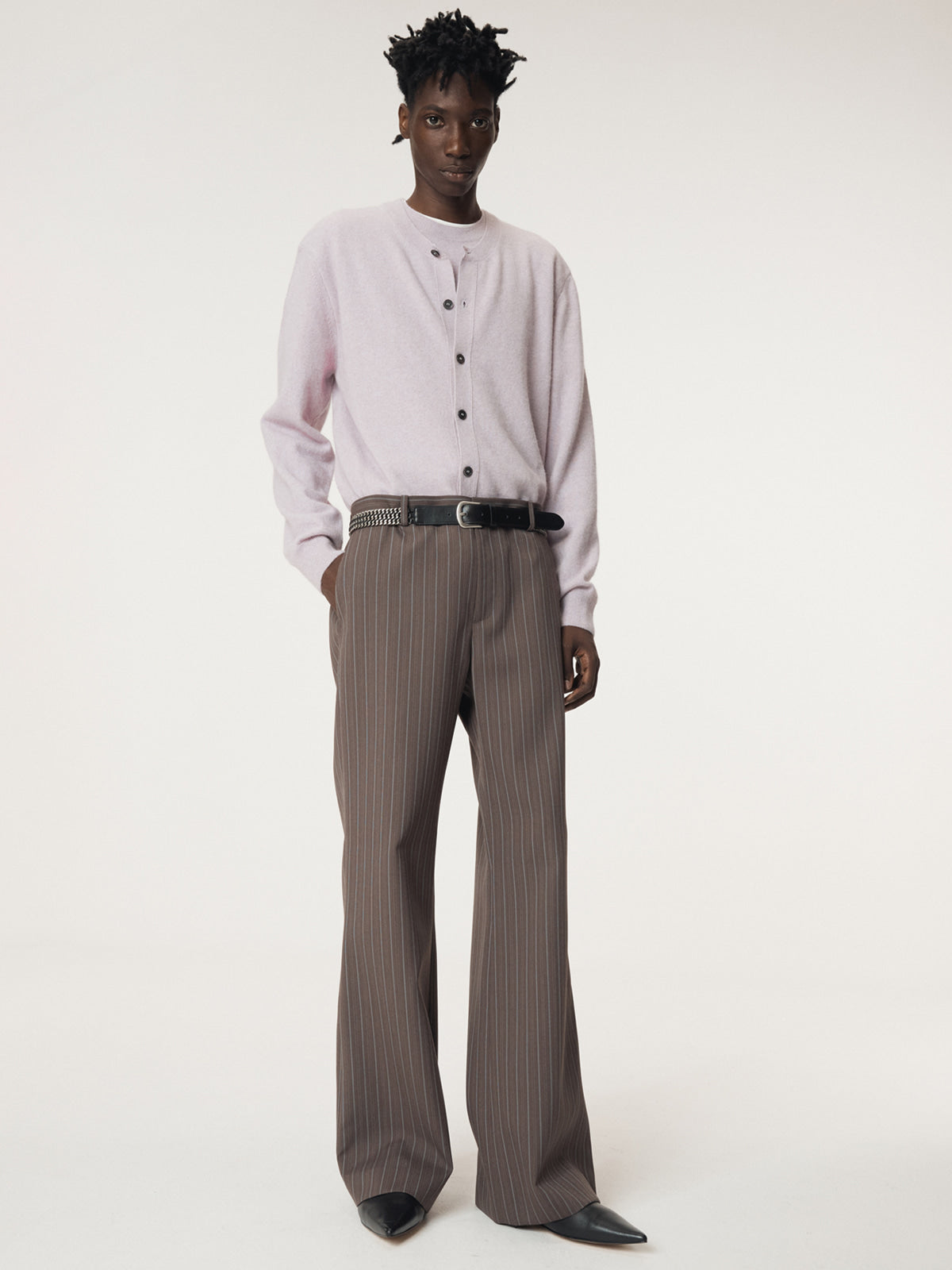 Recto - Vintage Stripe Flare Pants (Sepia Grey) product image 5 | TRAB K-Fashion Australia