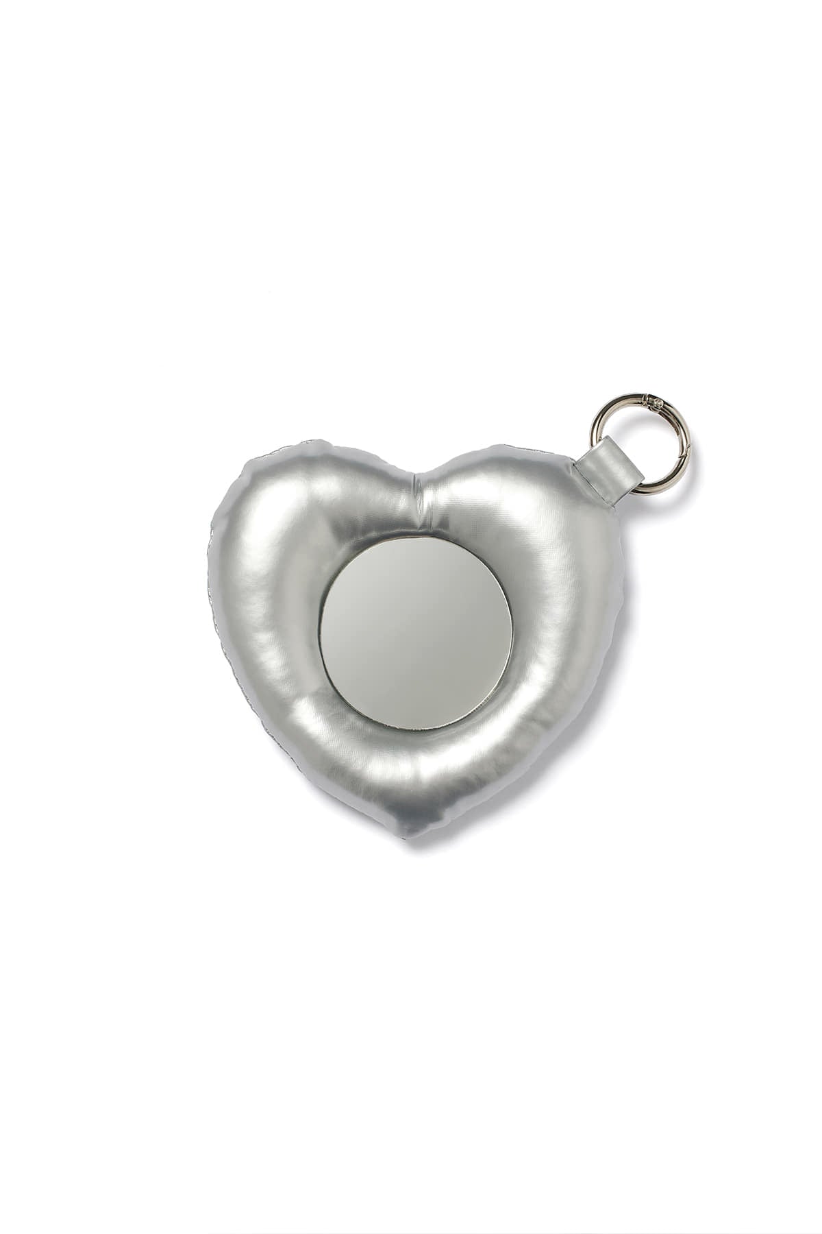 Matin Kim - Puffer Heart Mirror Keyring (Silver) product image 4 | TRAB K-Fashion Australia