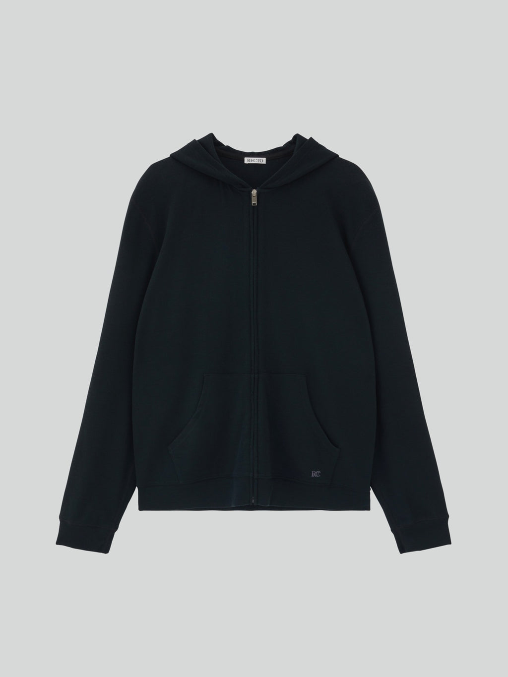 Recto - Wool Tencel Zip Hoodie (Black) product image 1 | TRAB K-Fashion Australia