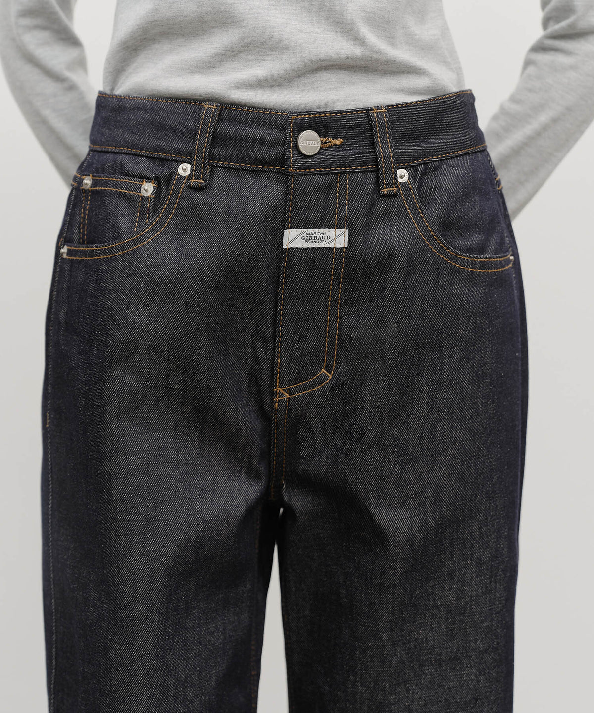 Marithe & Francois Girbaud - Straight Fit Raw Denim Pants (Blue) product image 2 | TRAB K-Fashion Australia