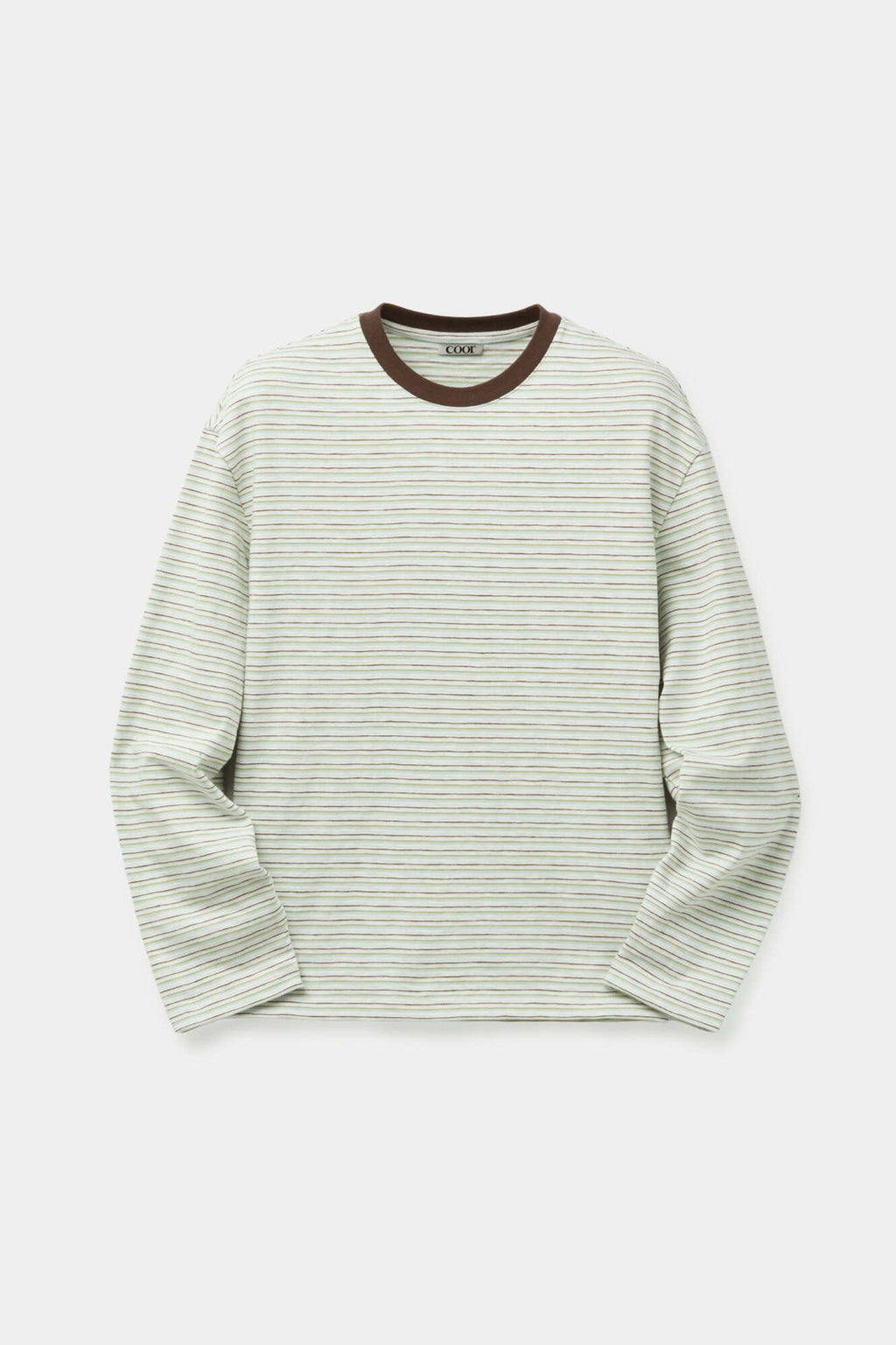 Coor - Multi Color Stripe Long Sleeve T-Shirt (Grayish Mint) product image 1 | TRAB K-Fashion Australia