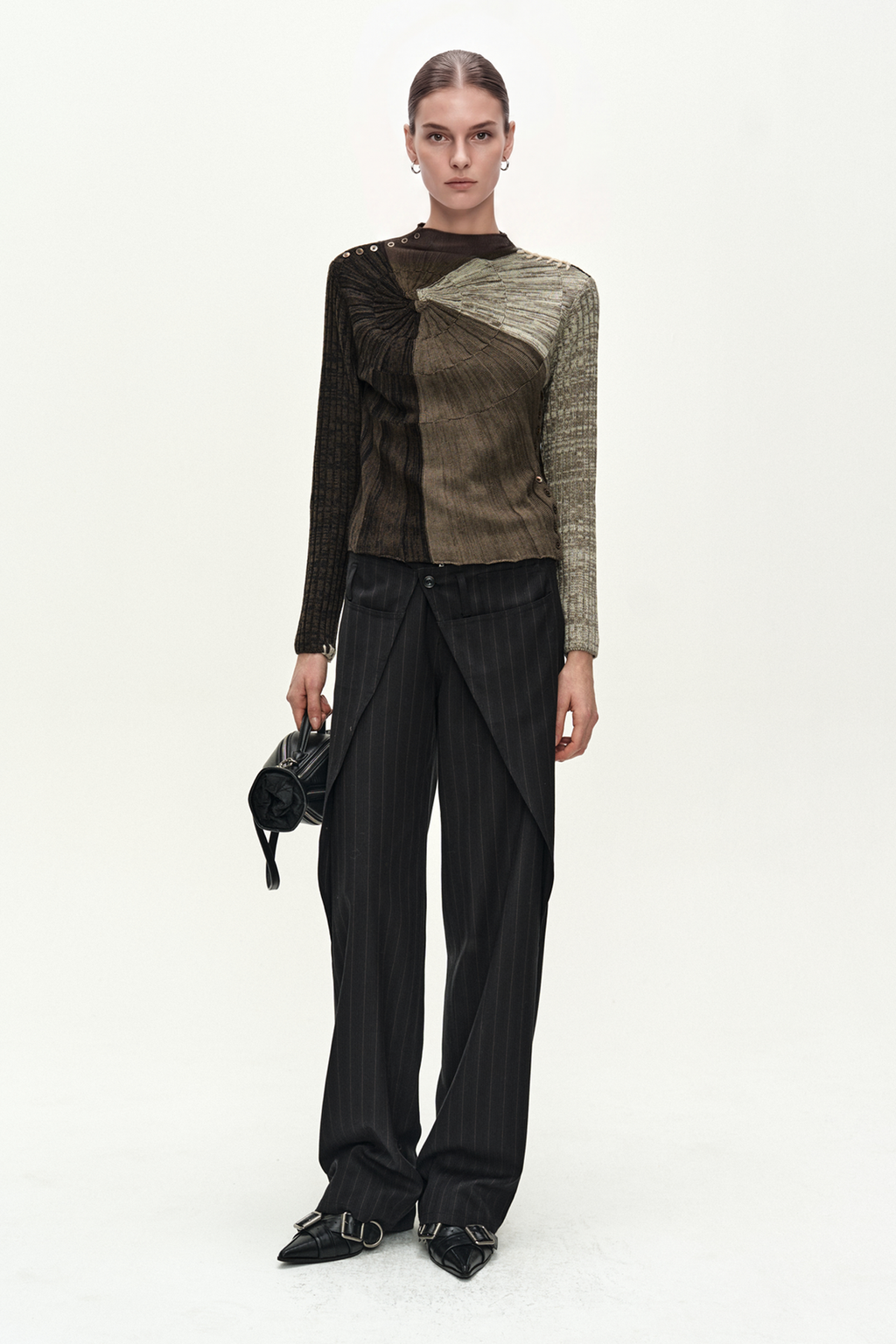 Andersson Bell - Asymmetric Twist Button Top (Multi) product image 1 | TRAB K-Fashion Australia