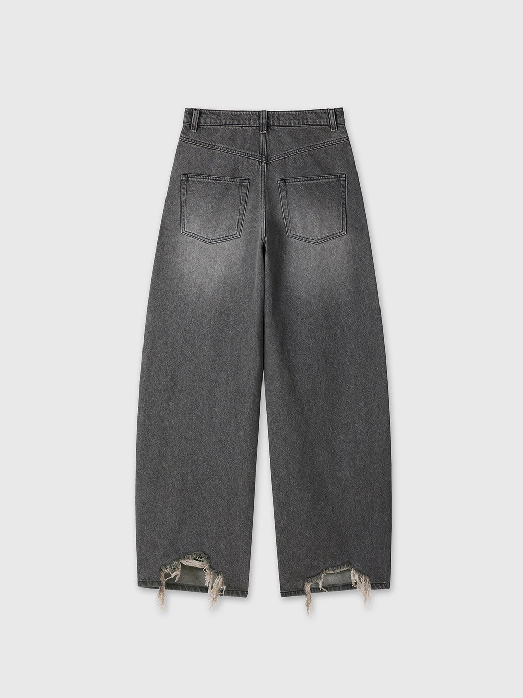 Tonywack - Distressed Wide-Leg Denim Jeans (Washed Black) product image 9 | TRAB K-Fashion Australia