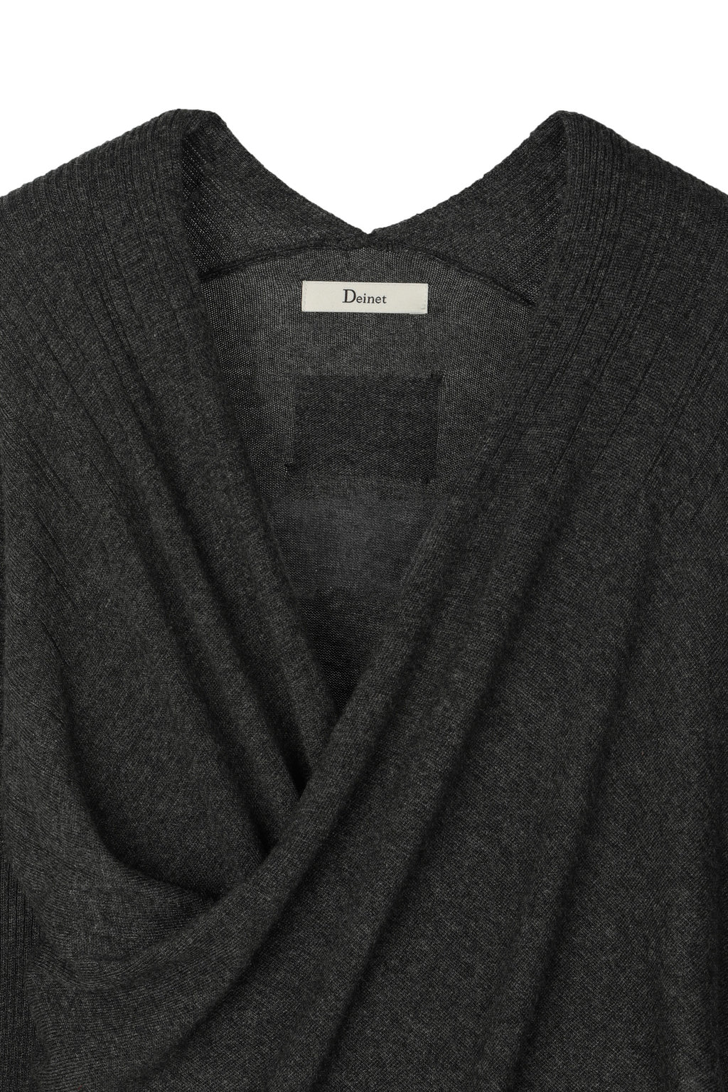 Deinet - Fluid Knit Drape Cardigan (Charcoal) product image 10 | TRAB K-Fashion Australia