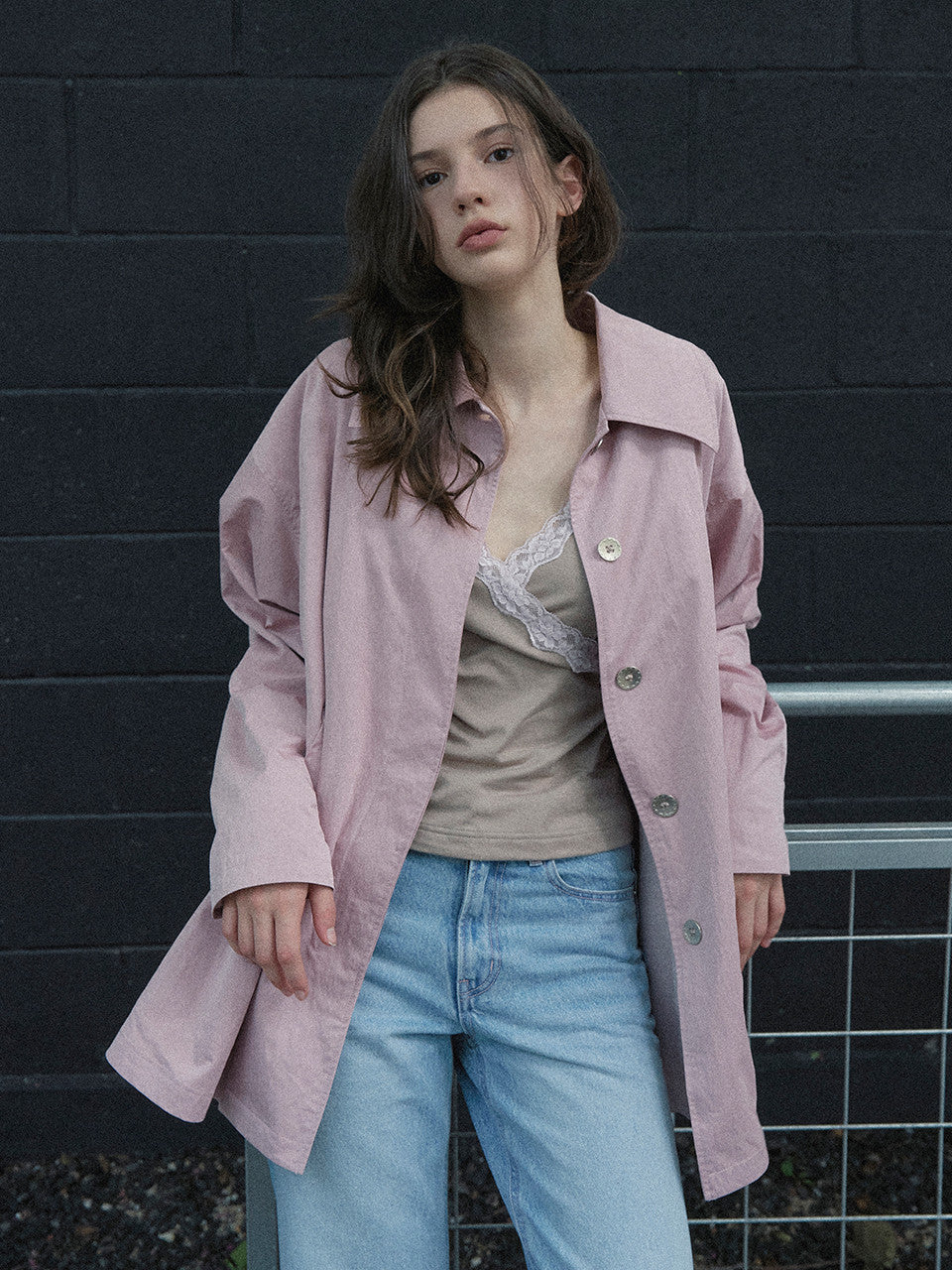 Margarin Fingers - Flare Half Collar Jacket (Pink) product image 2 | TRAB K-Fashion Australia