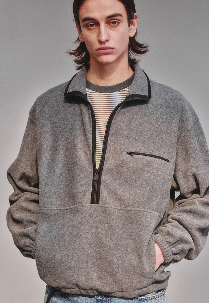Art if acts - Fleece Half Zip Pullover (Grey) product image 2 | TRAB K-Fashion Australia