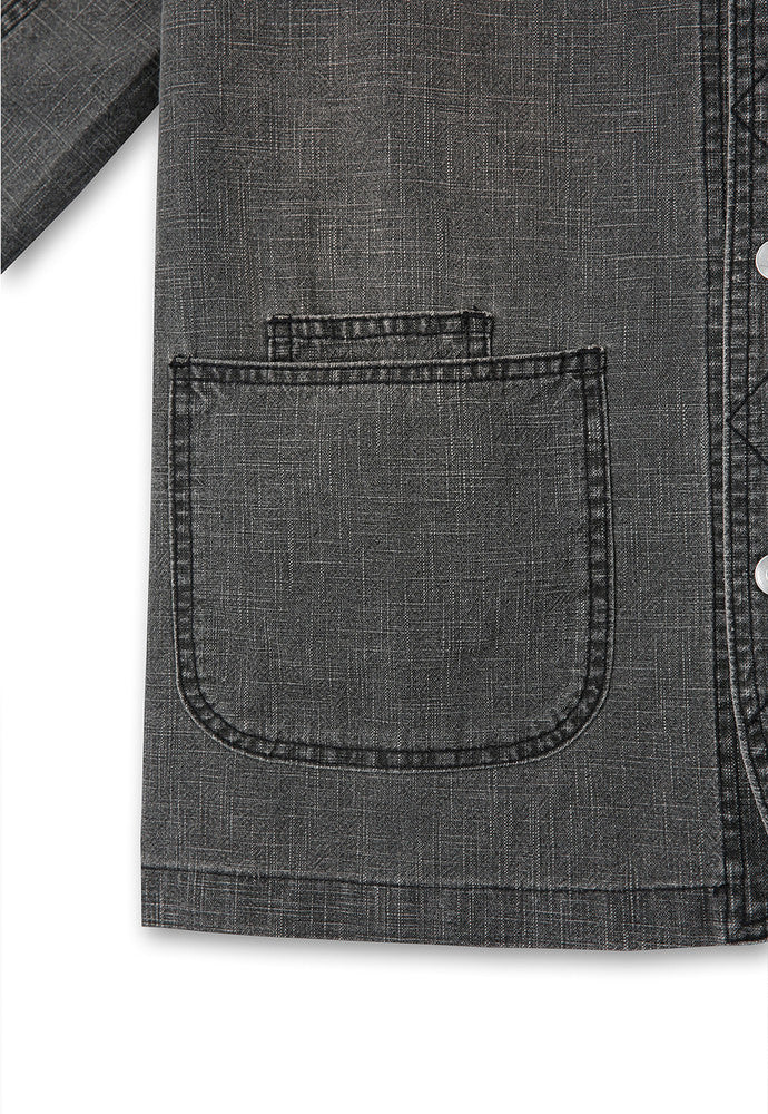 Art if acts - Linen Western Coverall Jacket (Black) product image 13 | TRAB K-Fashion Australia