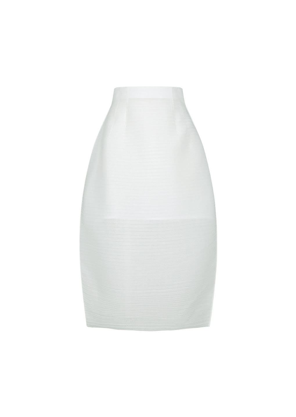 Amomento - Pleats Curved Skirt (White) product image 5 | TRAB K-Fashion Australia