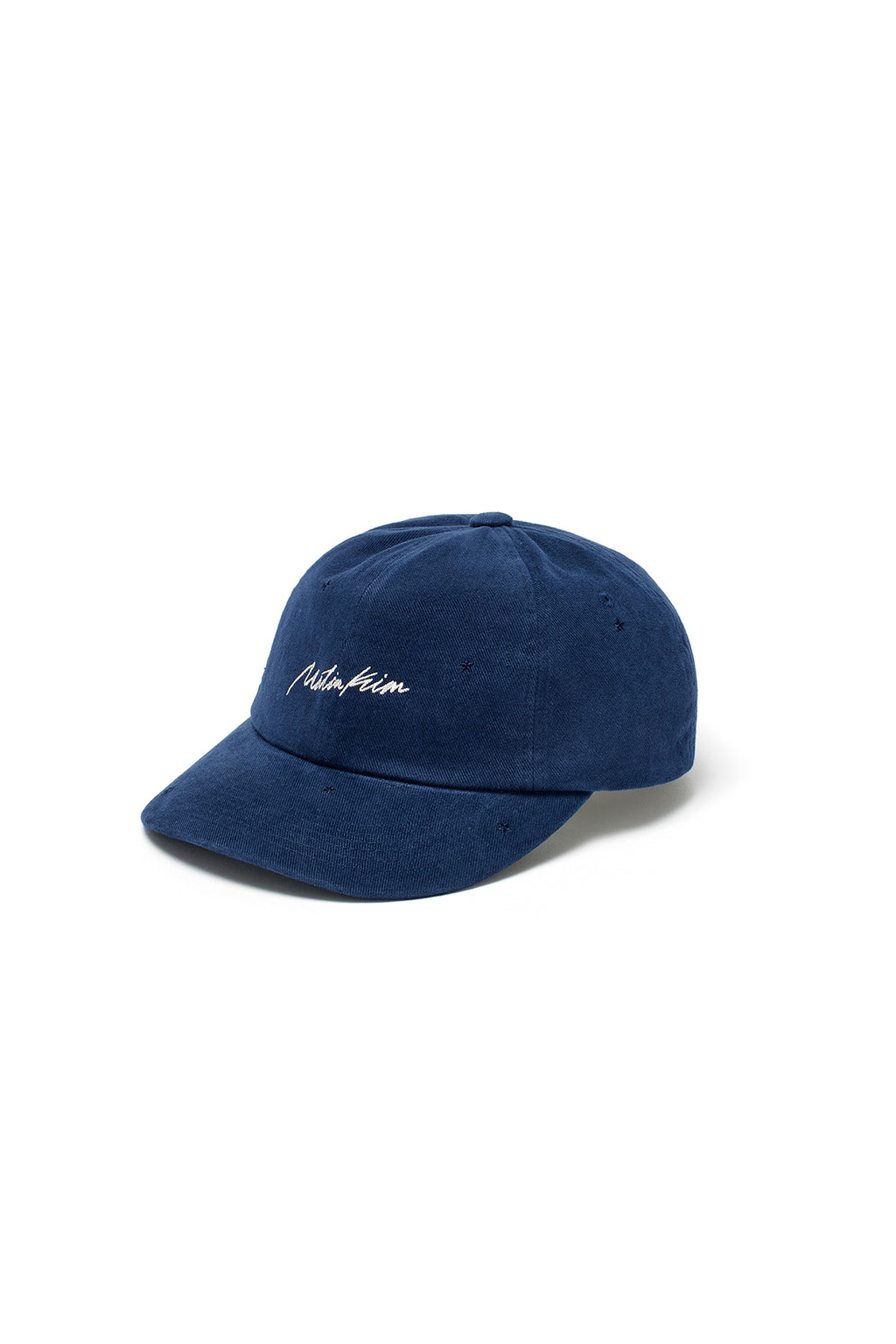 Matin Kim - Cursive Star Embroidery Ball Cap (Navy) product image 2 | TRAB K-Fashion Australia