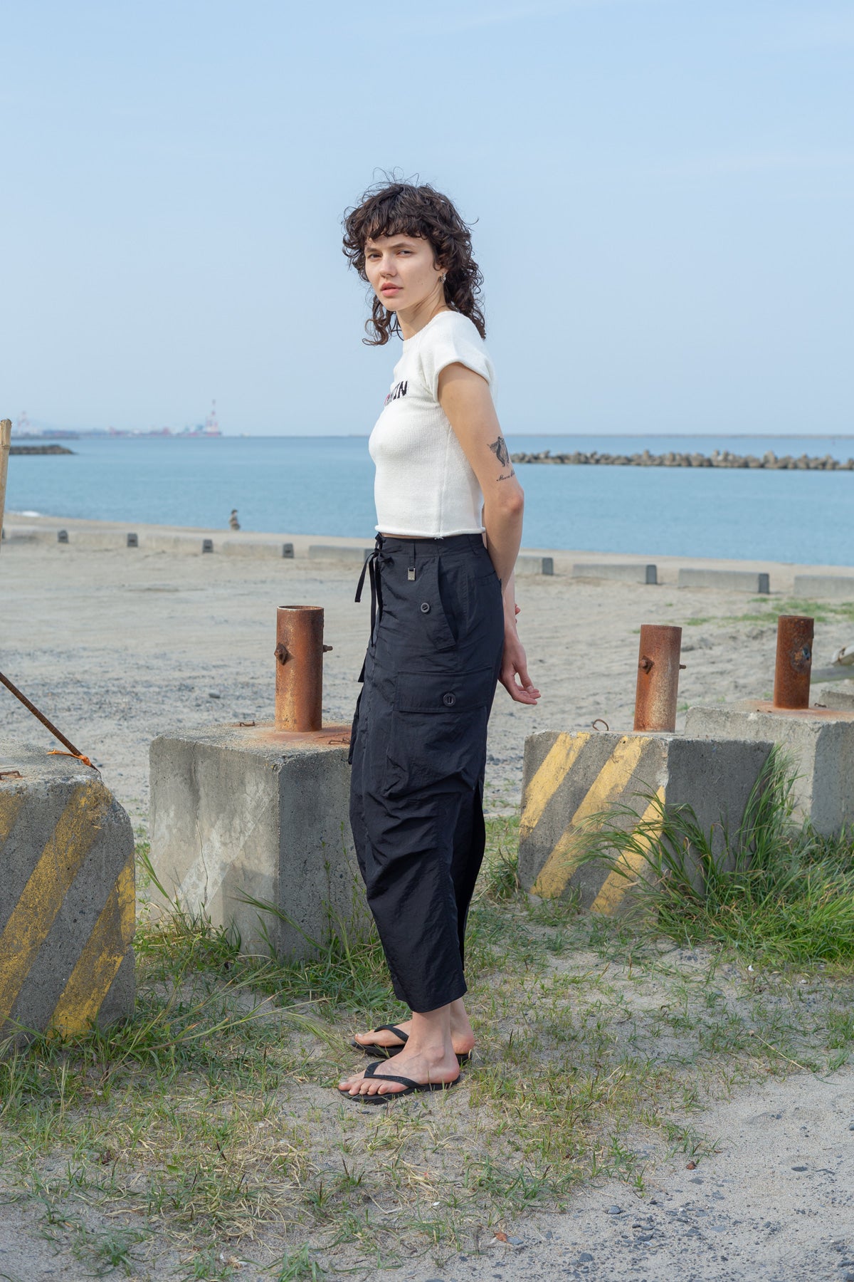 Matin Kim - String Nylon Cargo Skirt (Black) product image 9 | TRAB K-Fashion Australia