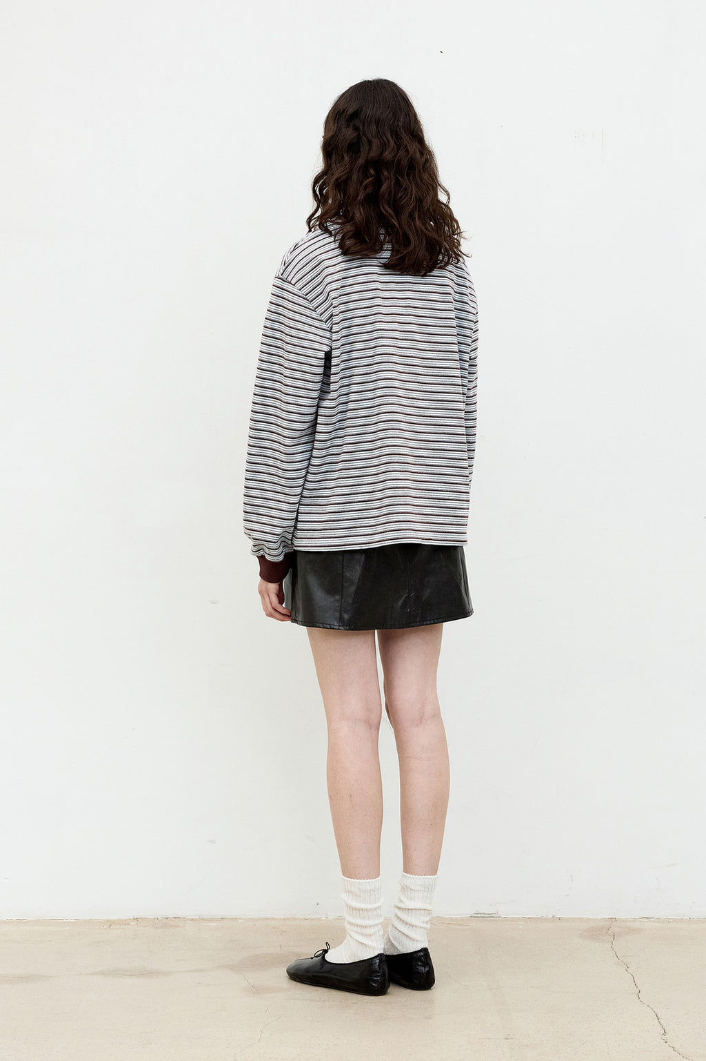 Coor - Multi Pin Stripe Pk T-Shirt (Blue Burgundy) product image 4 | TRAB K-Fashion Australia