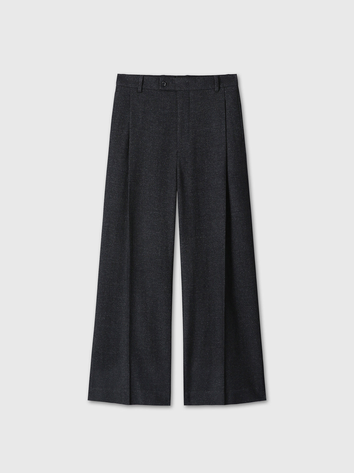 Tonywack - Herringbone Wool Wide Deep Tuck Trousers (Anthracite) product image 9 | TRAB K-Fashion Australia