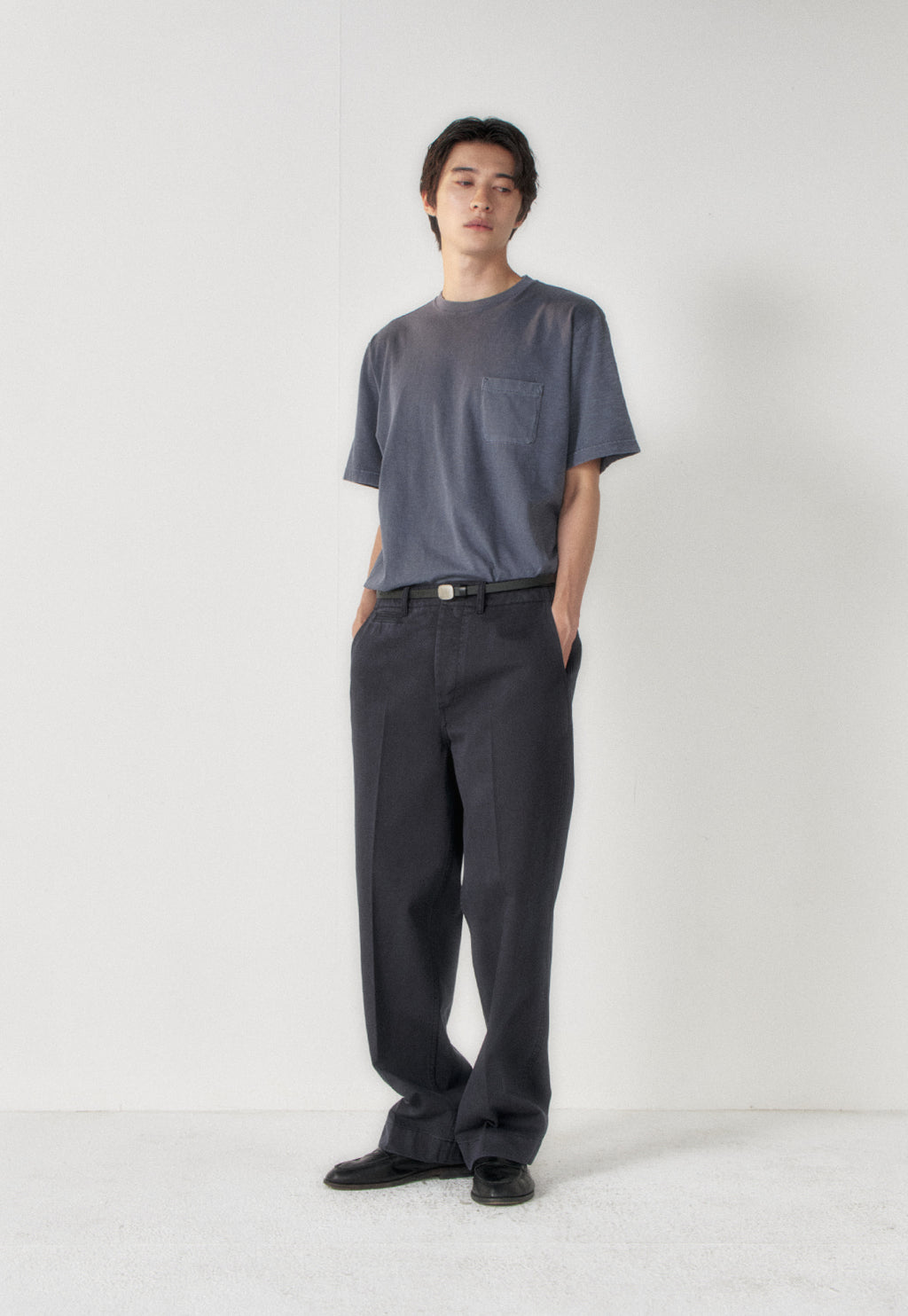 Art if acts - Garment Dyed Slub Pocket T-Shirt (Navy) product image 4 | TRAB K-Fashion Australia