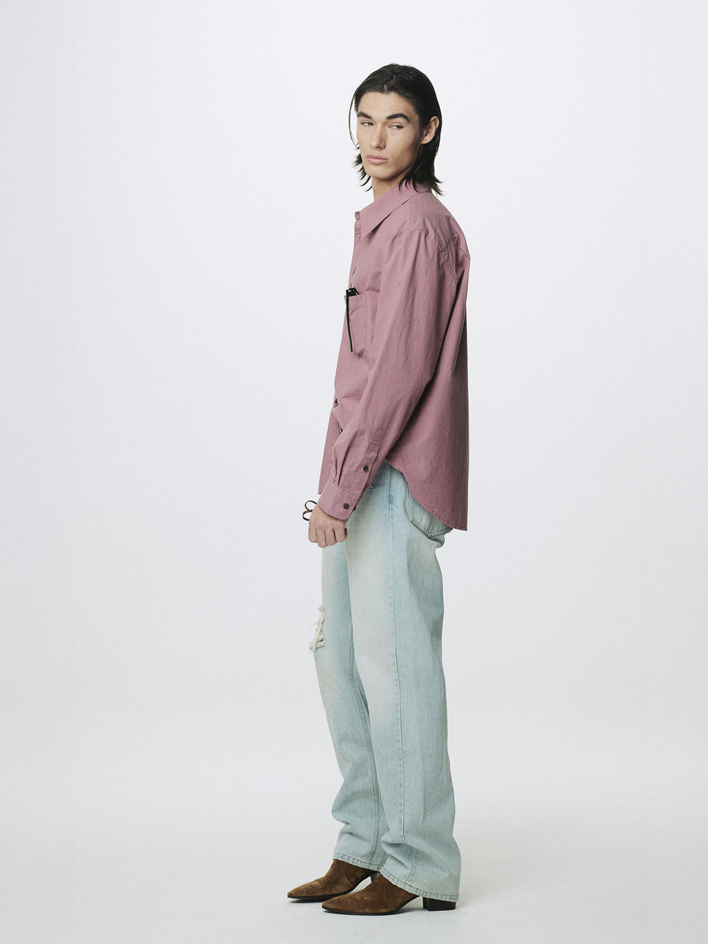 Tonywack - Washed Cotton Shirt (Dusty Pink) product image 3 | TRAB K-Fashion Australia