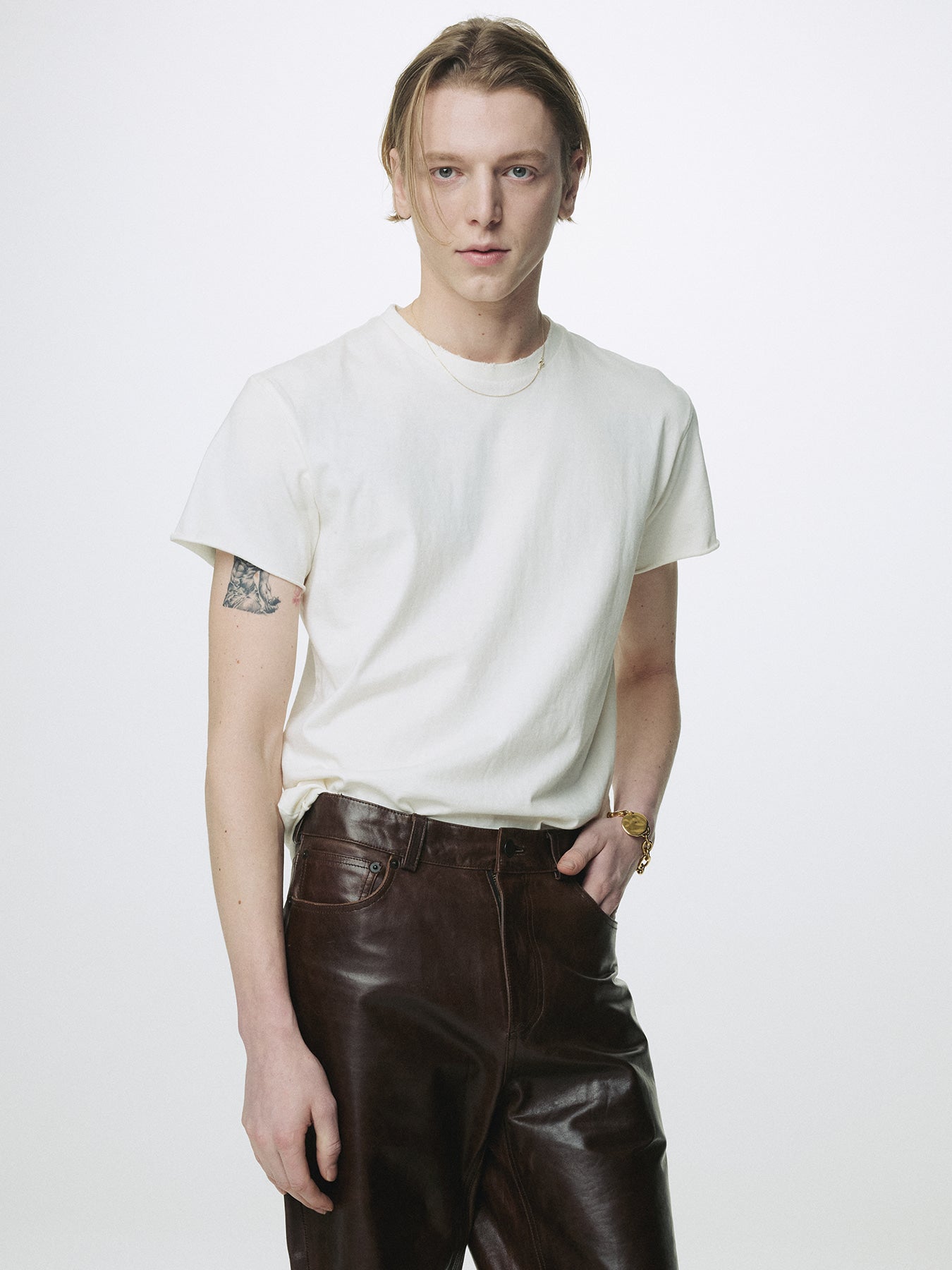 Tonywack - Garment Dyed Raw Edge T-Shirt (Salt Pigment) product image 5 | TRAB K-Fashion Australia
