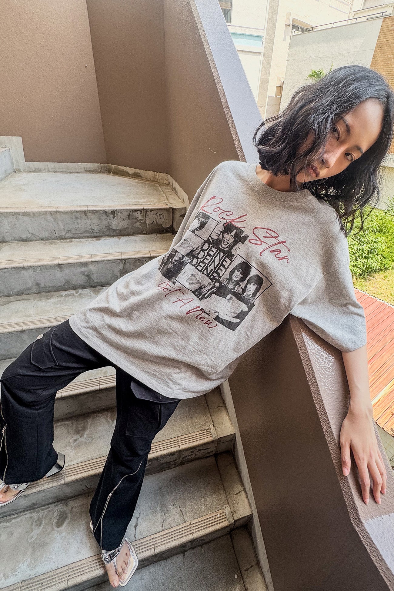 Deinet - Band Graphic T-Shirt (Melange Grey) product image 9 | TRAB K-Fashion Australia