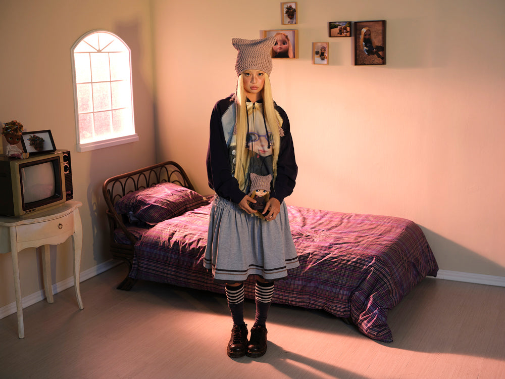 Coyseio - Coyseio X Blythe Cat Twine Beanie (Ash Pink) product image 4 | TRAB K-Fashion Australia