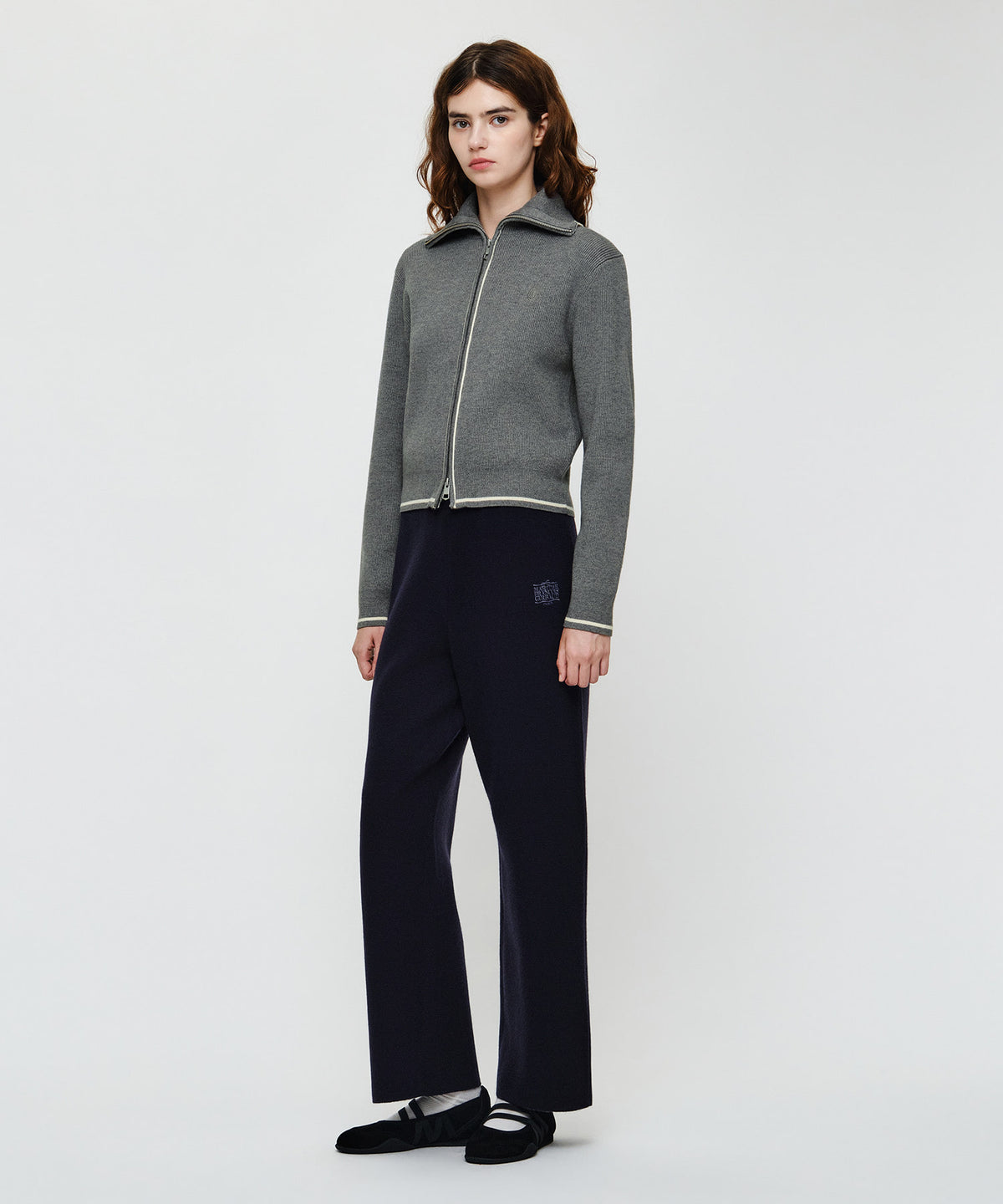 Marithe & Francois Girbaud - Ribbon Classic Logo Knit Pants (Navy) product image 3 | TRAB K-Fashion Australia