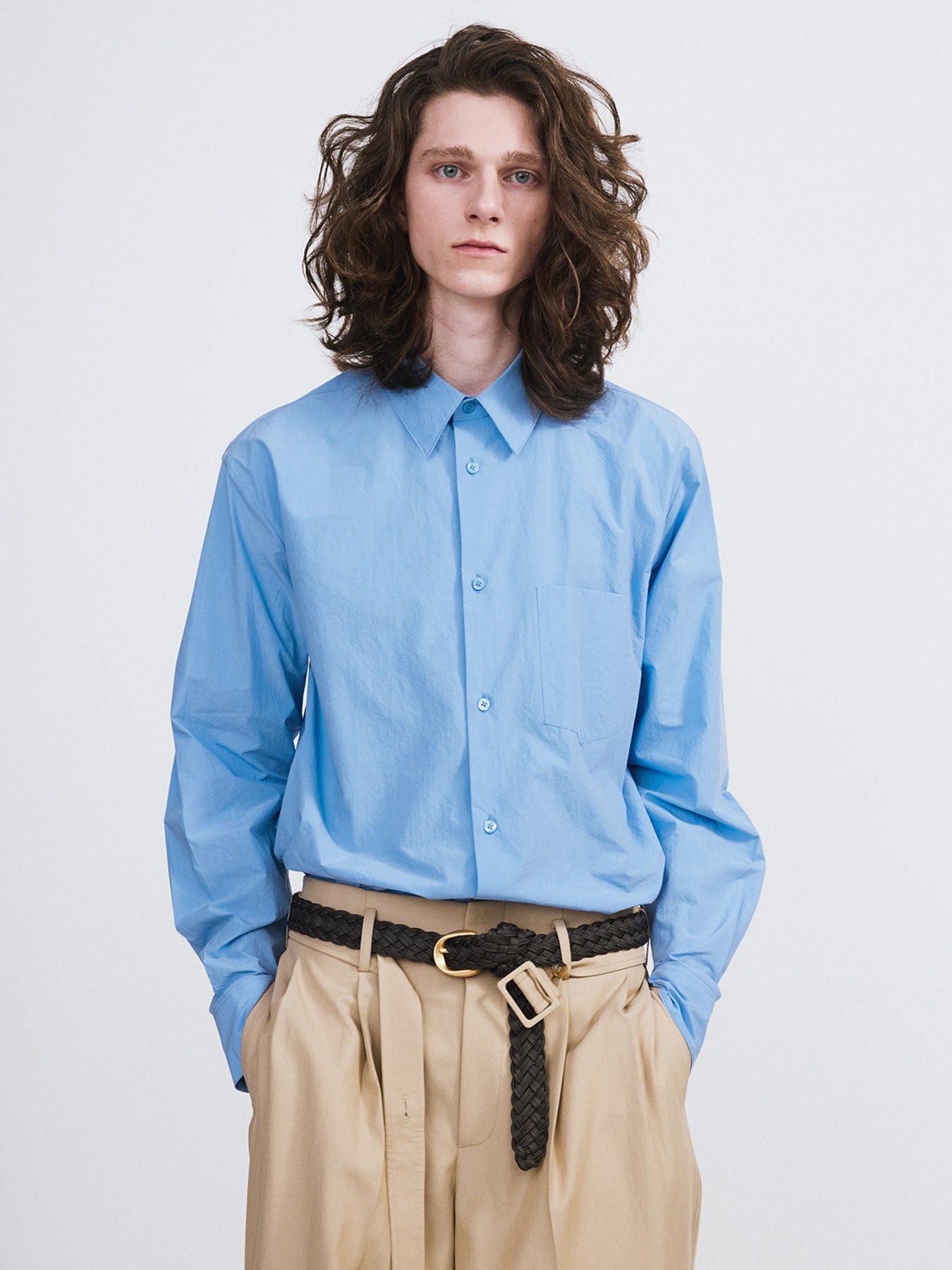 Recto - Cotton Pocket Shirt (Baby Blue) product image 1 | TRAB K-Fashion Australia