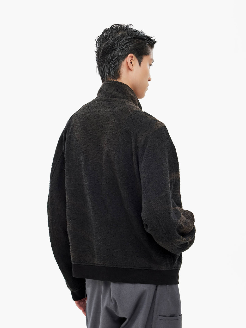 Jiyong Kim - Sun-Bleached High Neck Blouson (Black) product image 8 | TRAB K-Fashion Australia