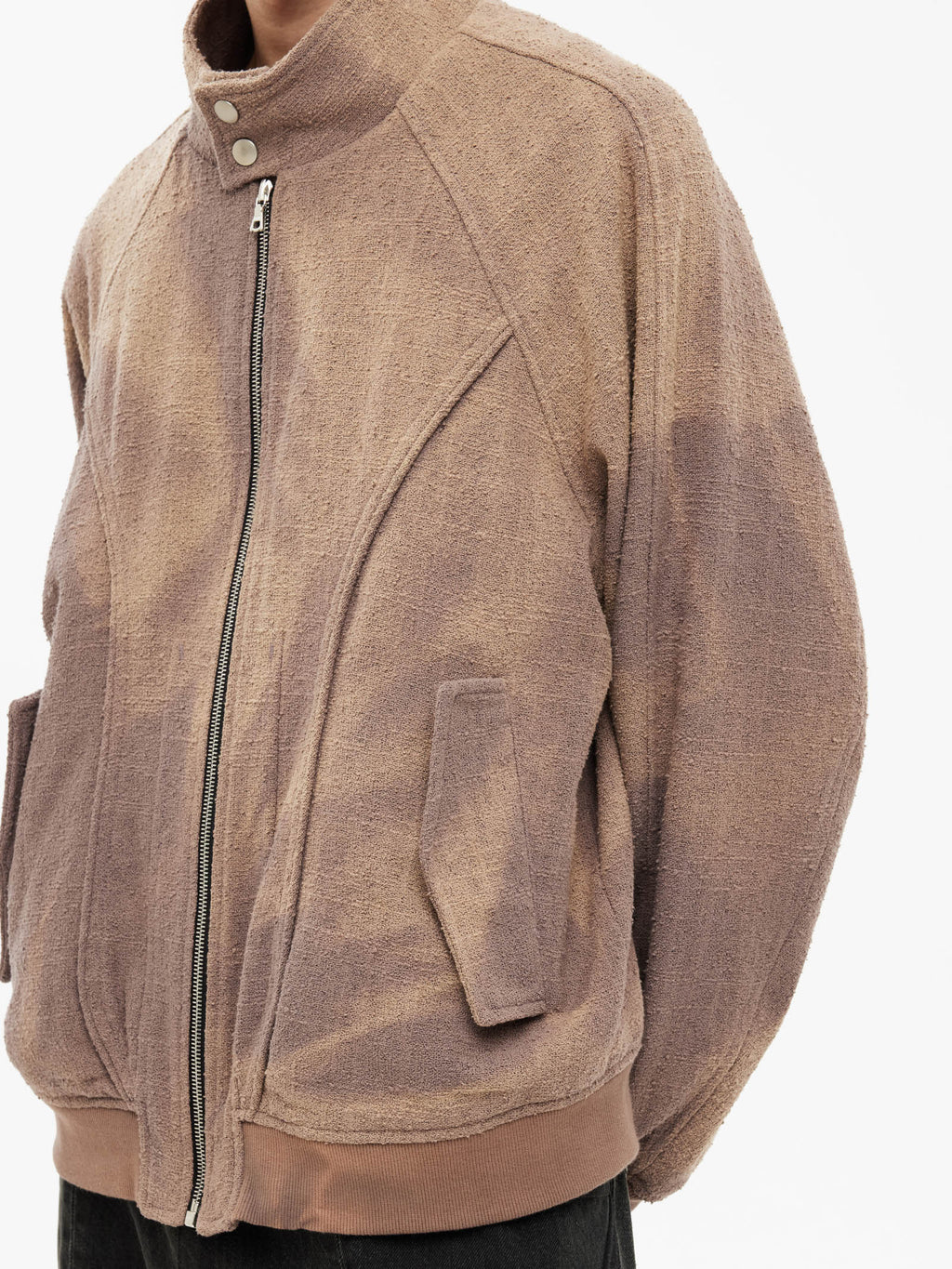 Jiyong Kim - Sun-Bleached High Neck Blouson (Brown) product image 6 | TRAB K-Fashion Australia