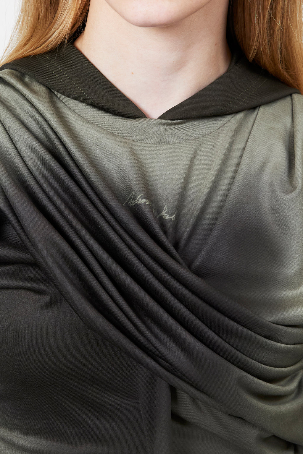 Andersson Bell - Gathered Hoodie Jersey Top (Khaki) product image 5 | TRAB K-Fashion Australia