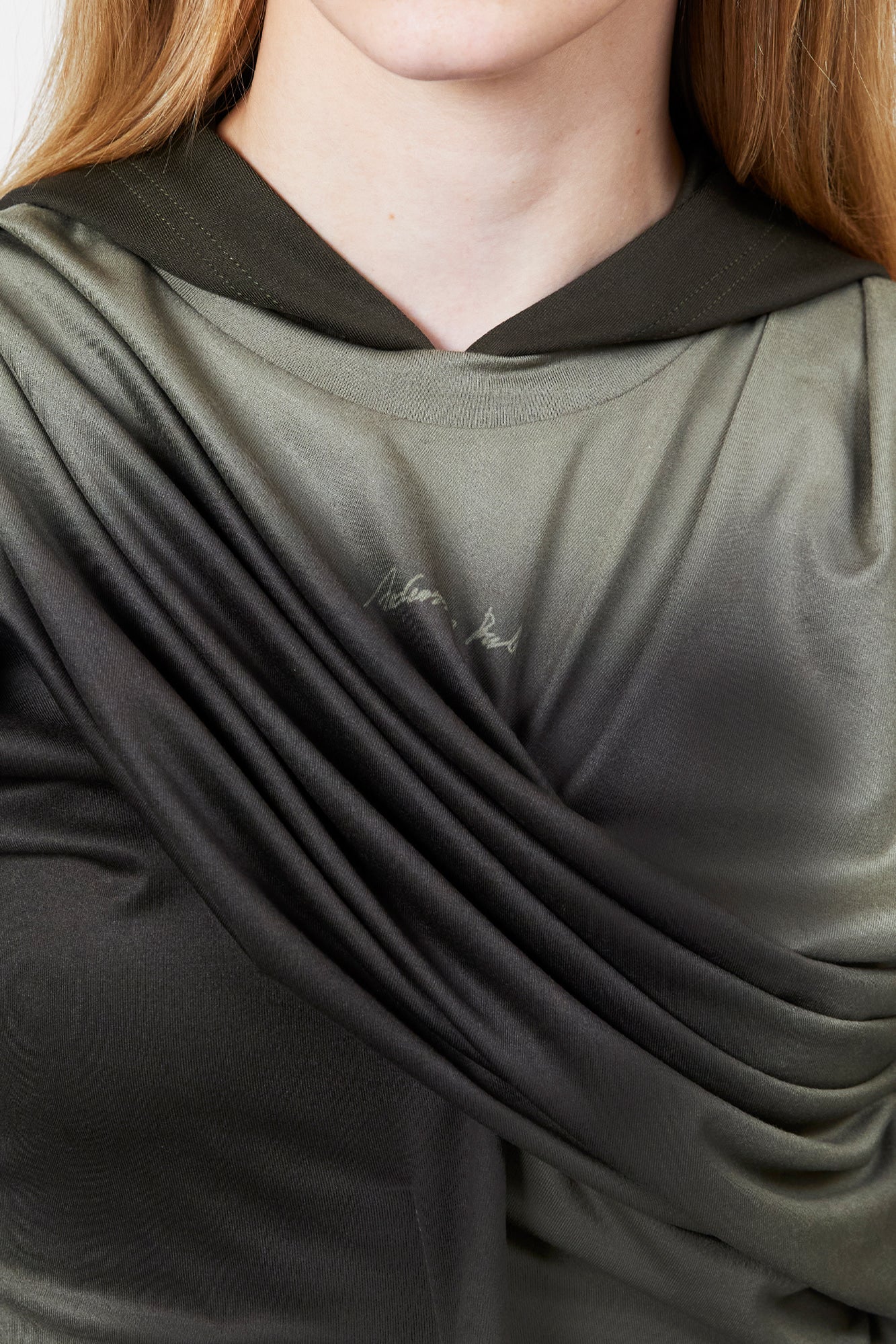 Andersson Bell - Gathered Hoodie Jersey Top (Khaki) product image 5 | TRAB K-Fashion Australia