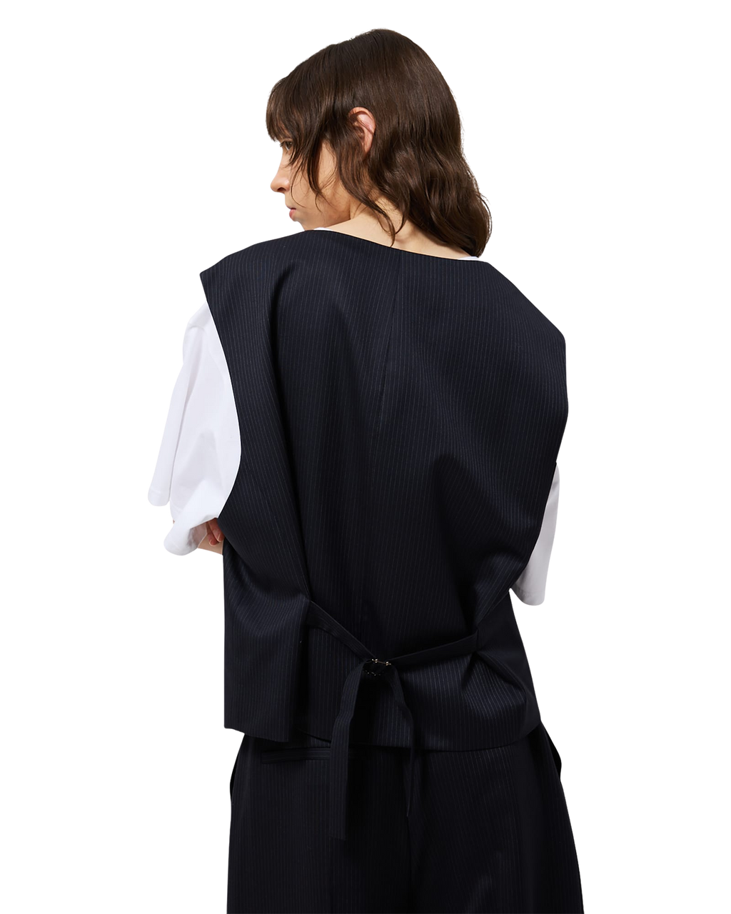 Kimhe Kim - Stripped Classic Vest (Navy) product image 10 | TRAB K-Fashion Australia
