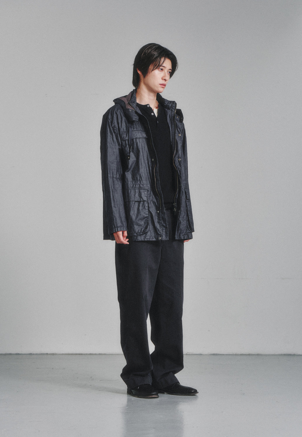Art if acts - Linen Rain Parka (Navy) product image 3 | TRAB K-Fashion Australia