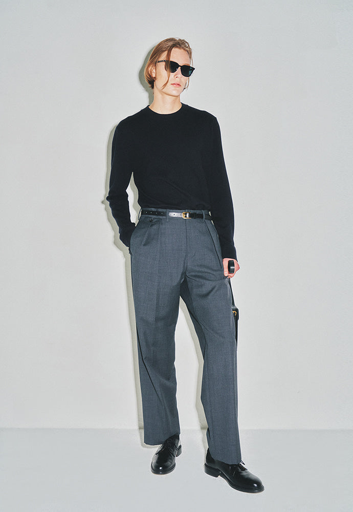 Tonywack - Super Fine Wool Cuffs Button Knit (Dark Navy) product image 3 | TRAB K-Fashion Australia