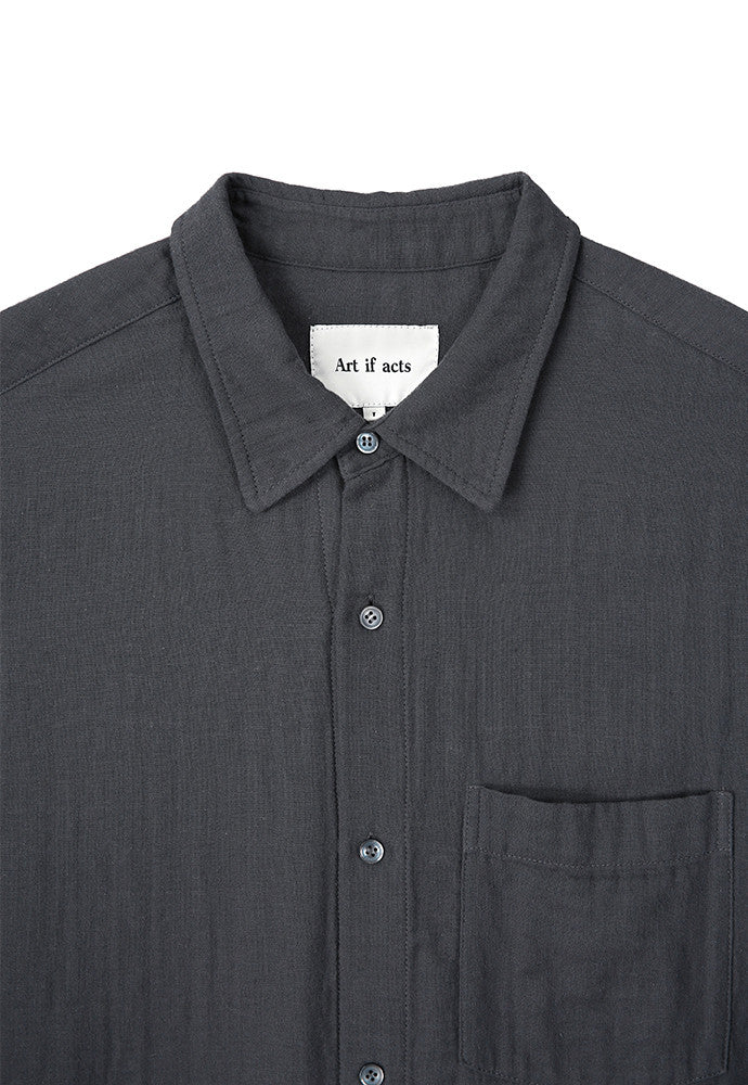 Art if acts - Washed Gauze Shirt (Charcoal) product image 9 | TRAB K-Fashion Australia